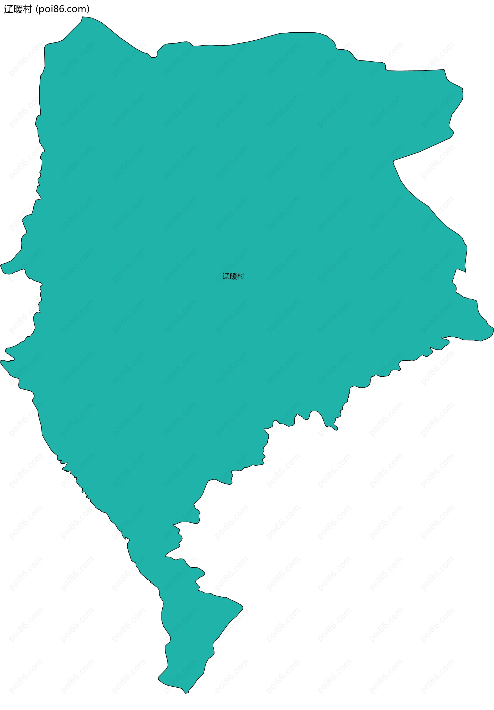 辽暖村边界地图