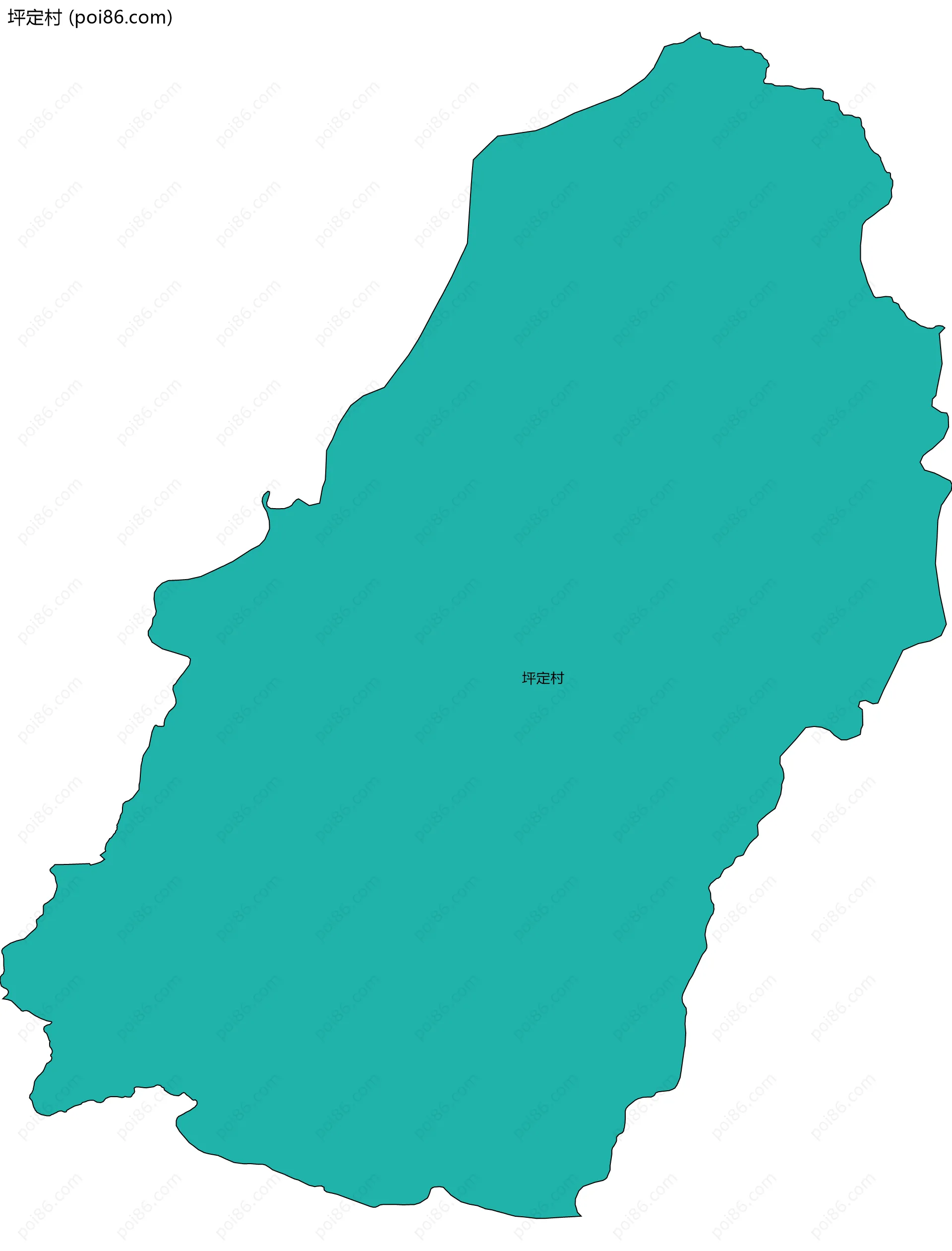 坪定村边界地图