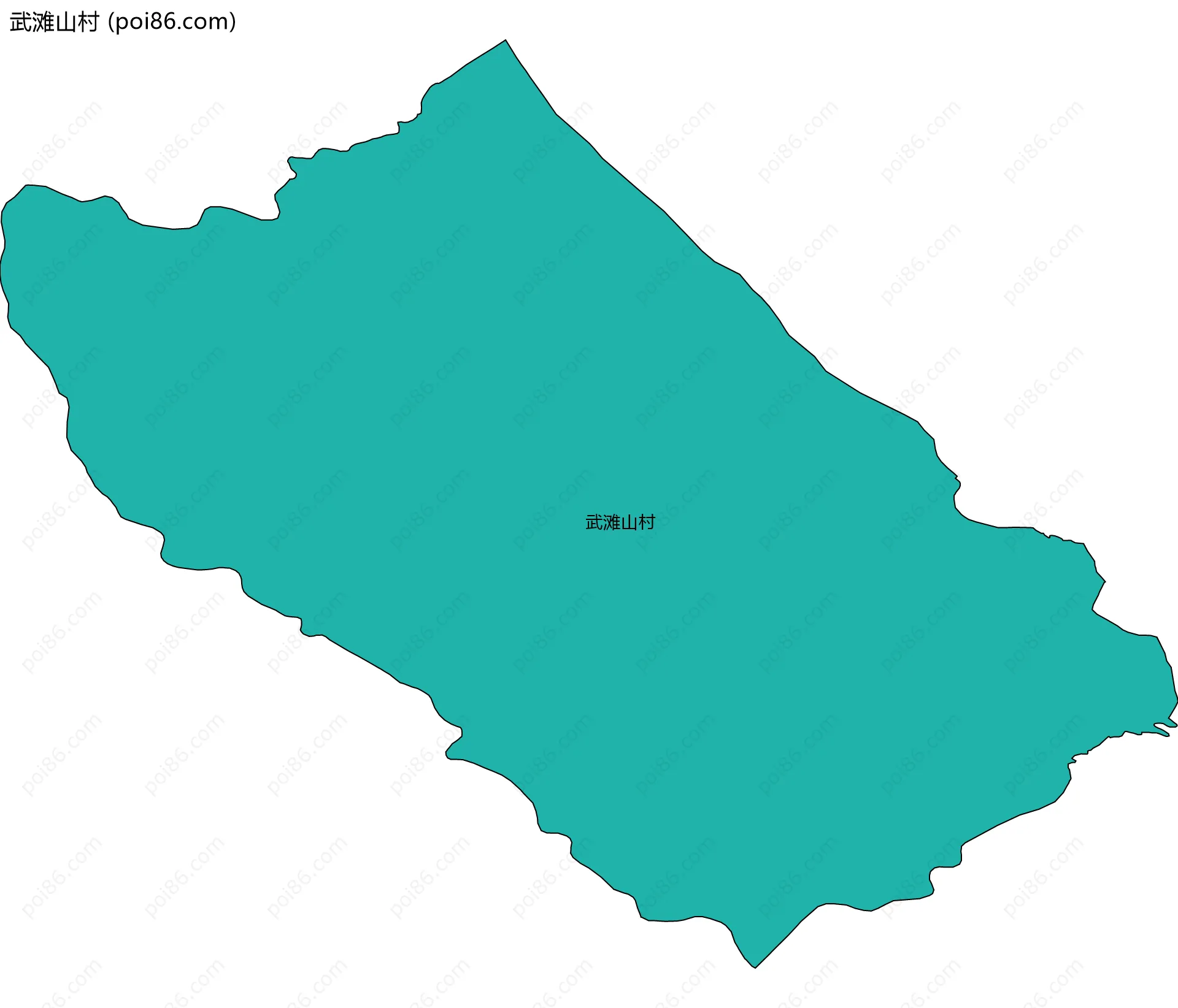 武滩山村边界地图