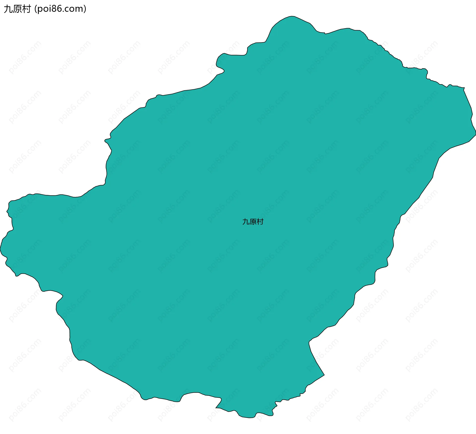 九原村边界地图