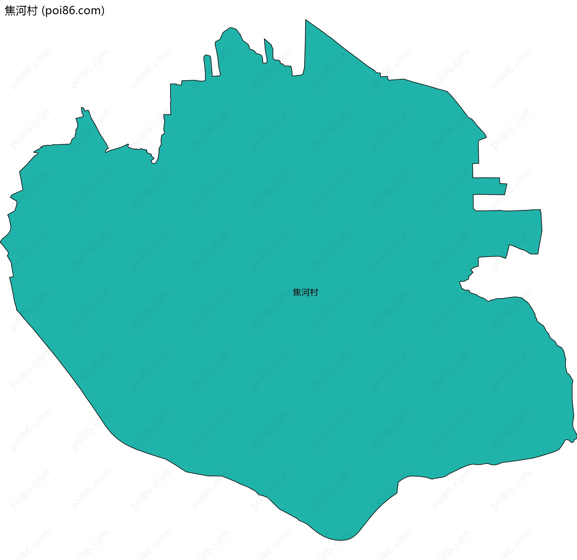 焦河村边界地图