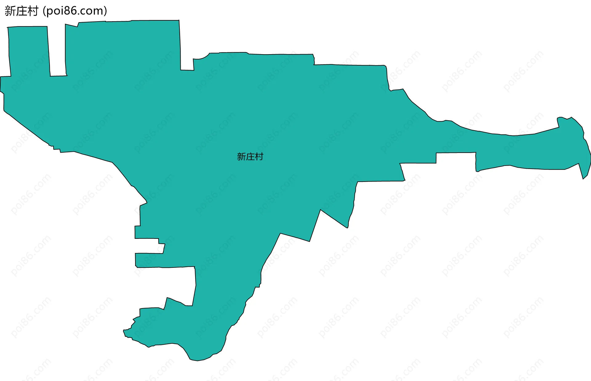 新庄村边界地图