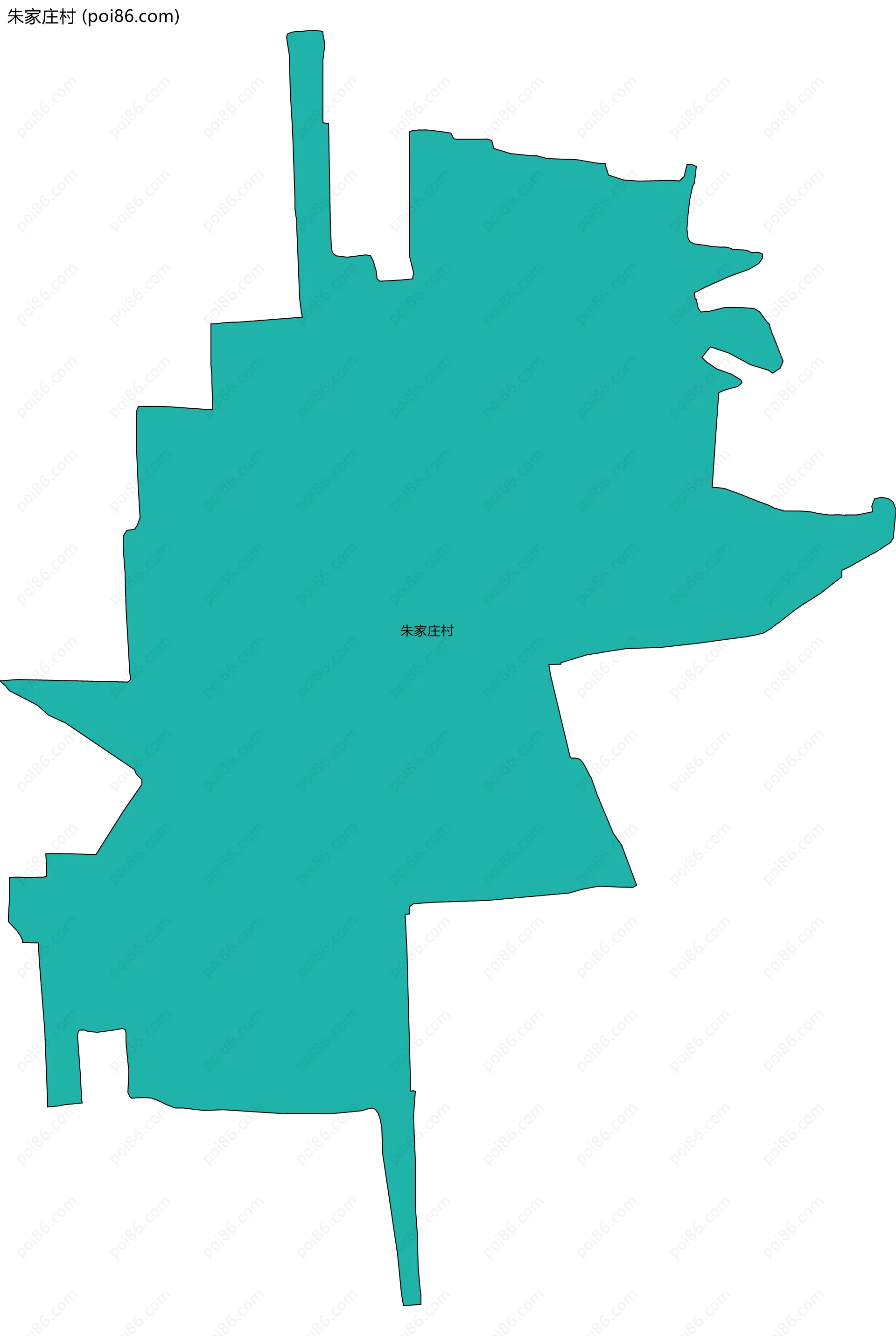 朱家庄村边界地图