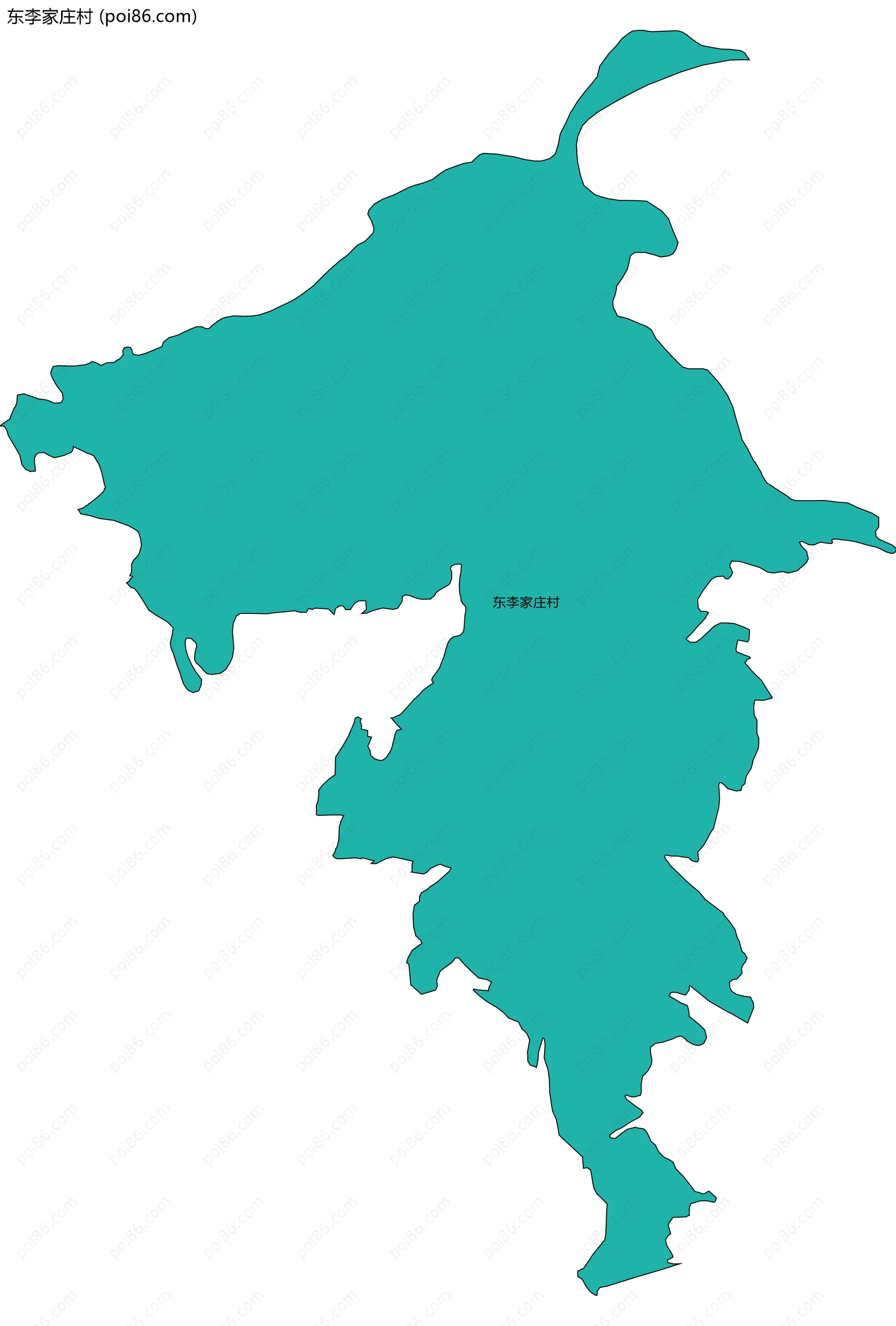 东李家庄村边界地图