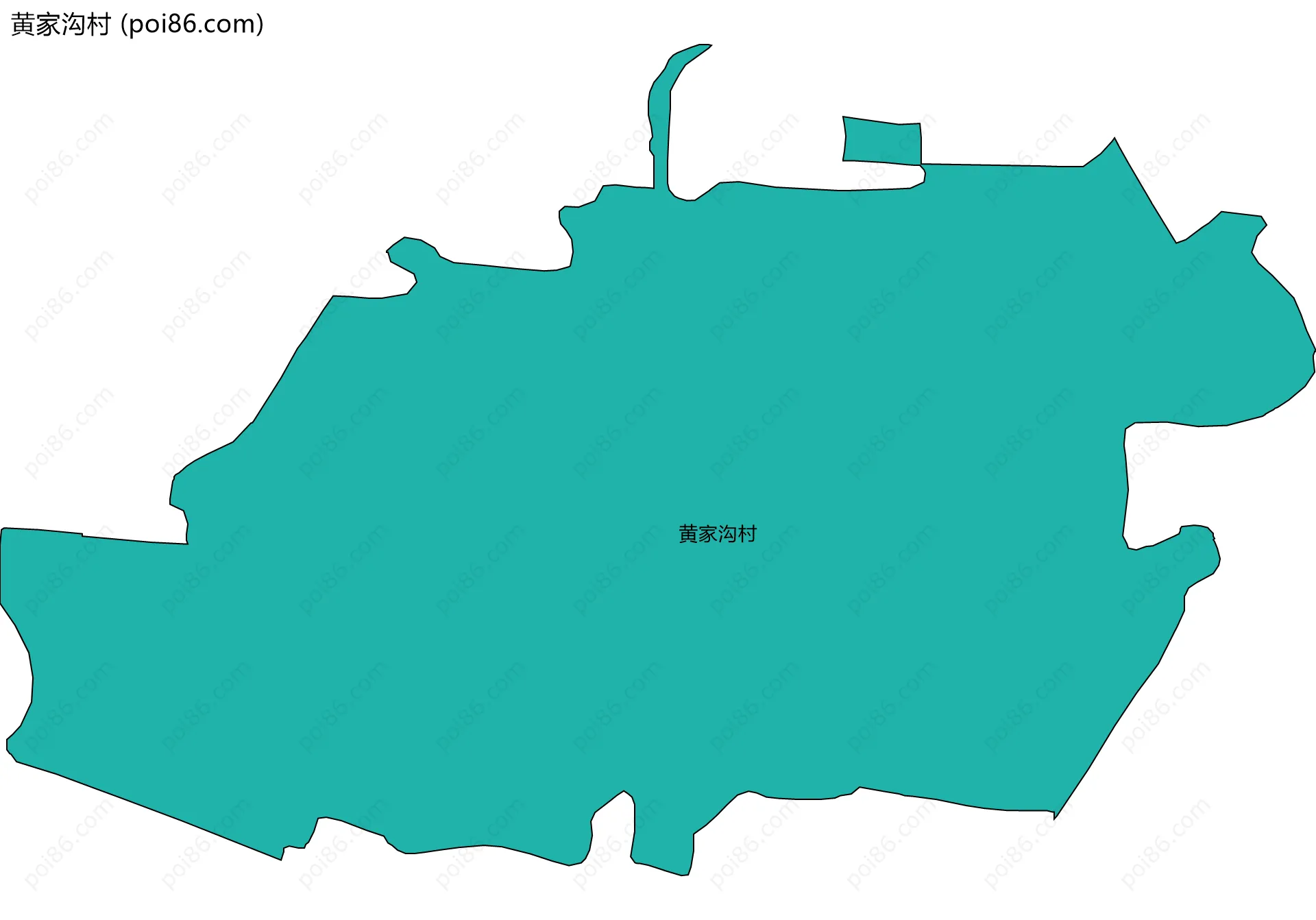 黄家沟村边界地图