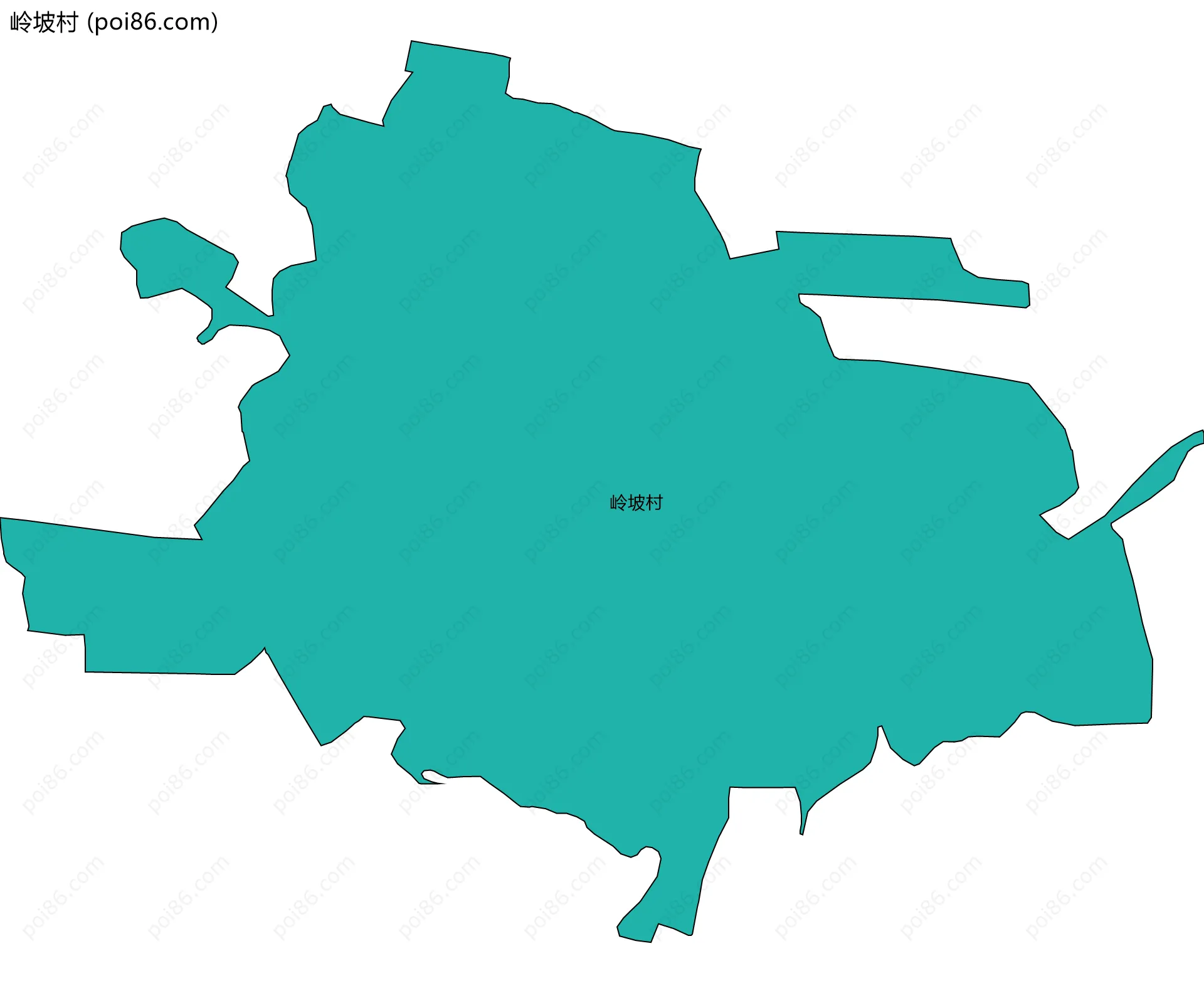 岭坡村边界地图