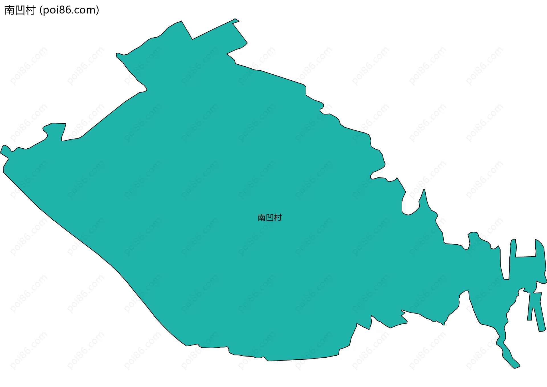 南凹村边界地图