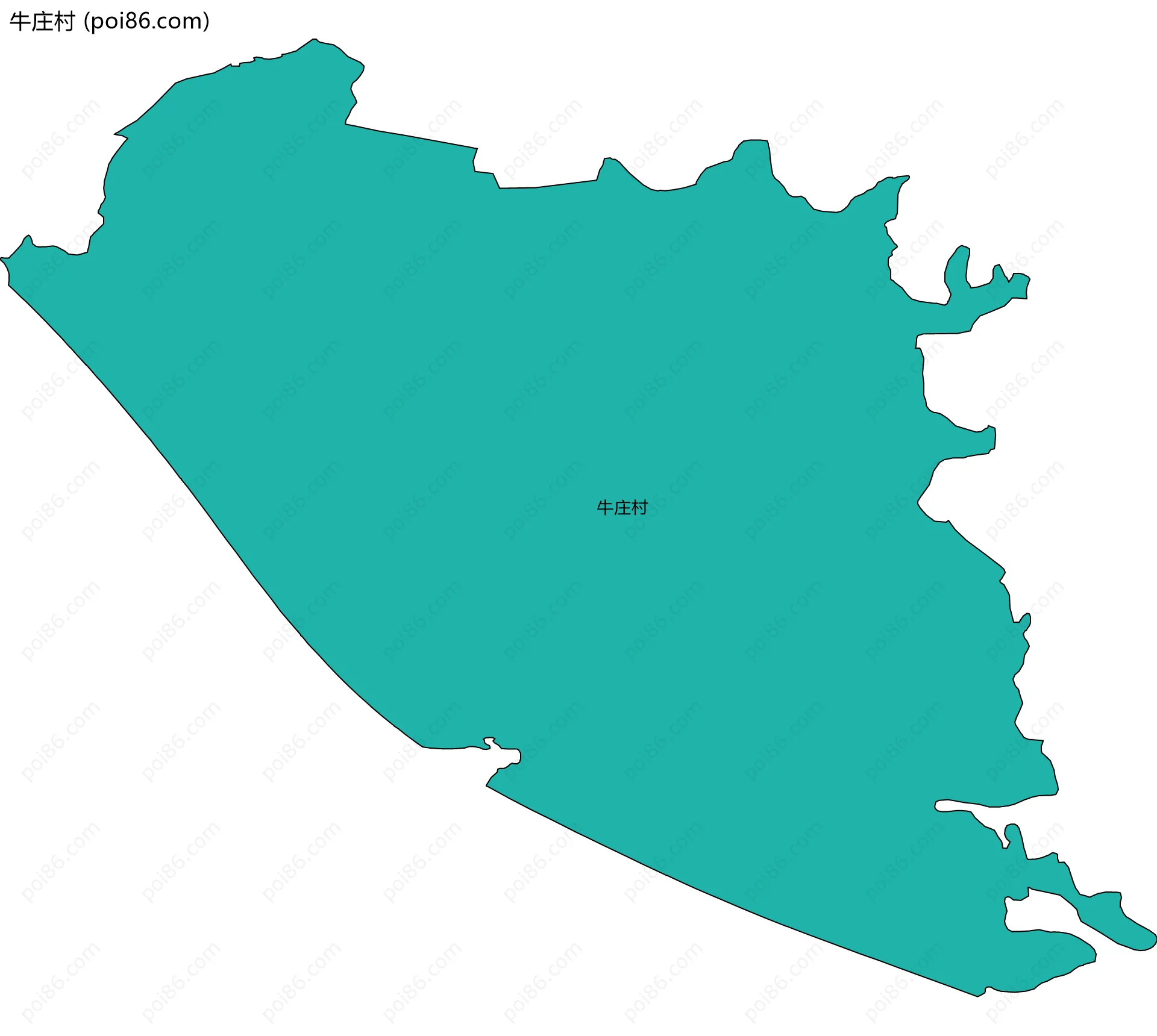 牛庄村边界地图