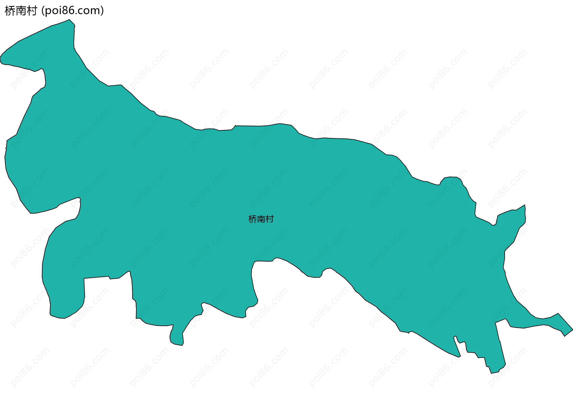 桥南村边界地图