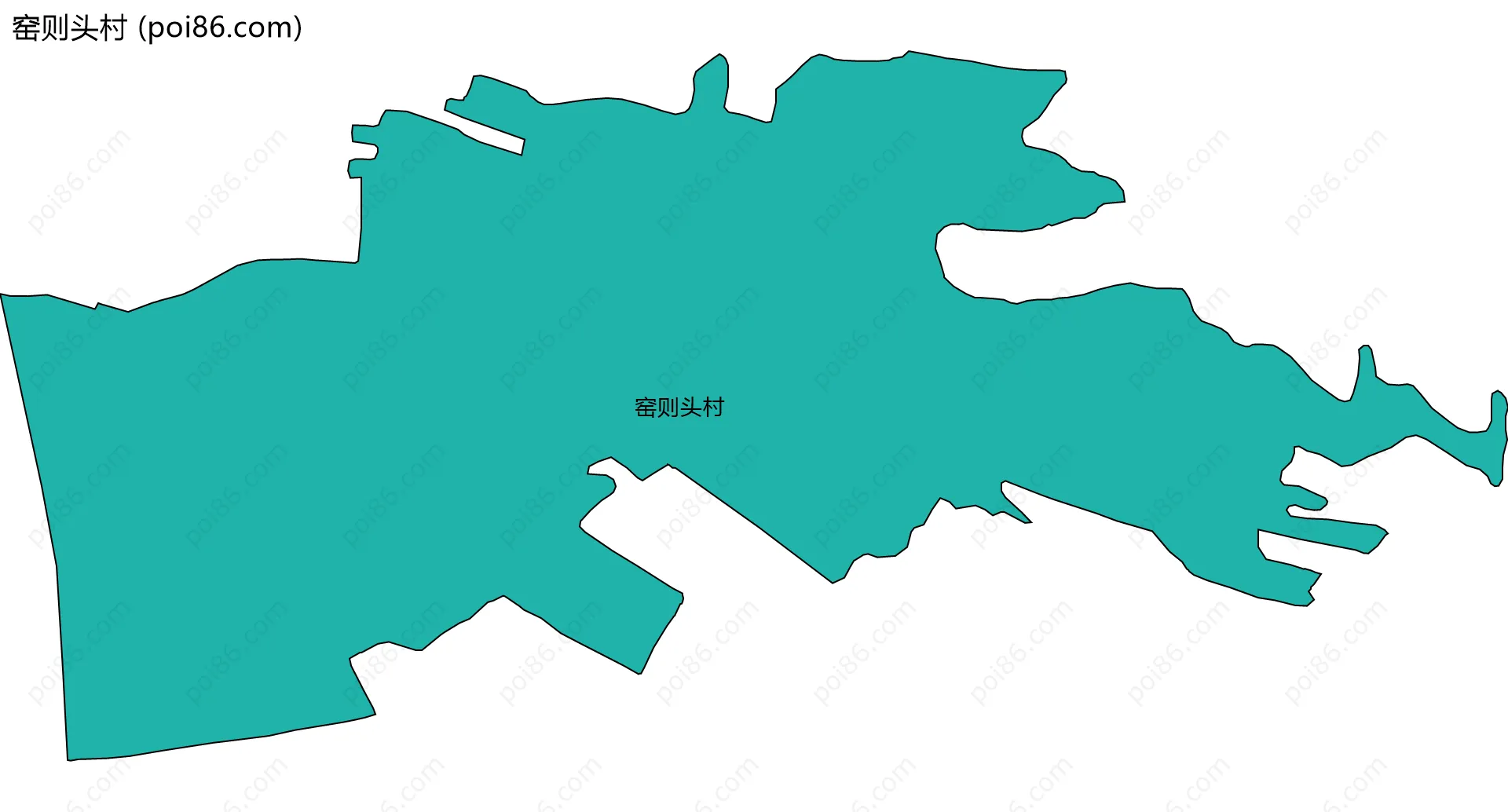 窑则头村边界地图