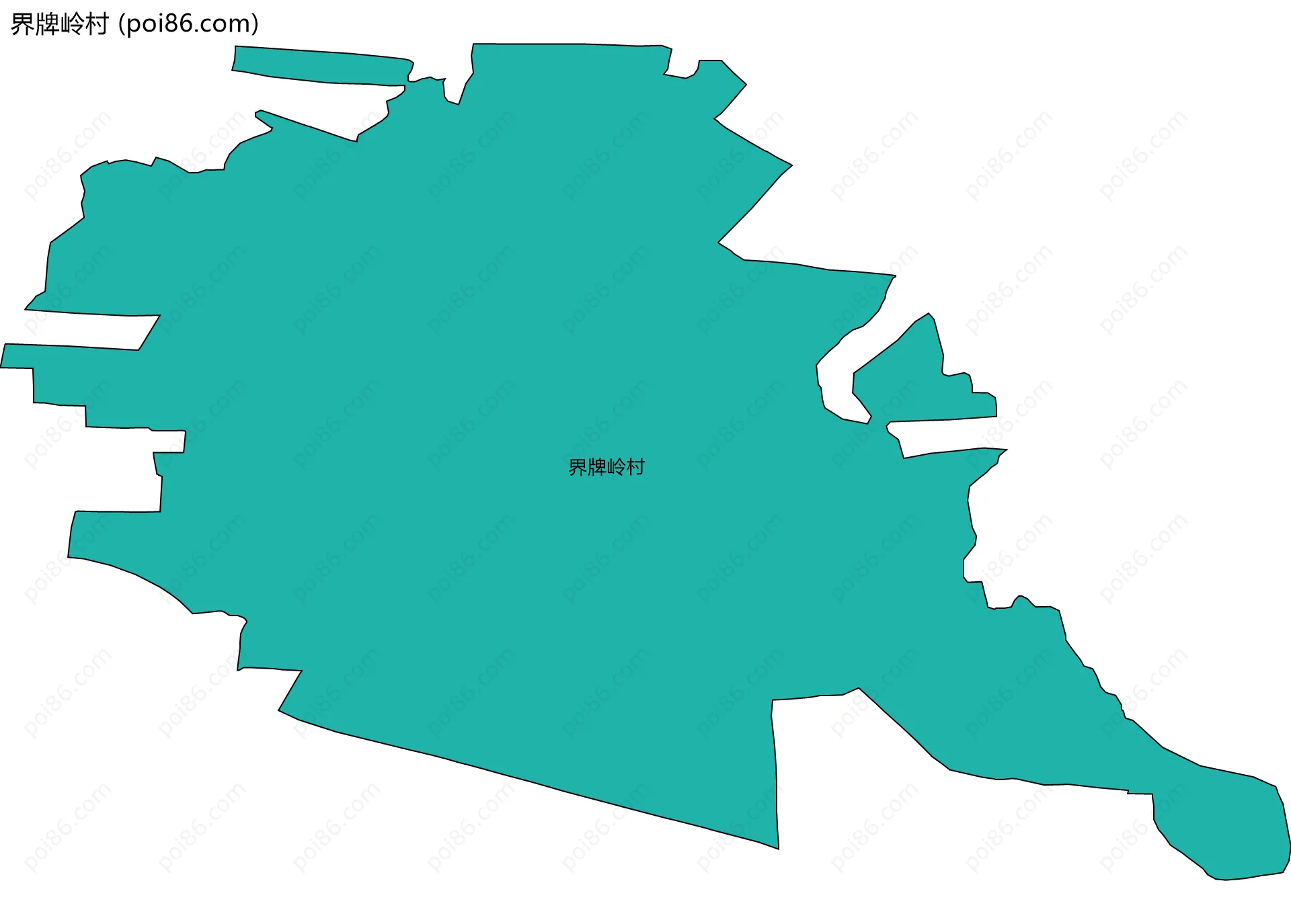 界牌岭村边界地图