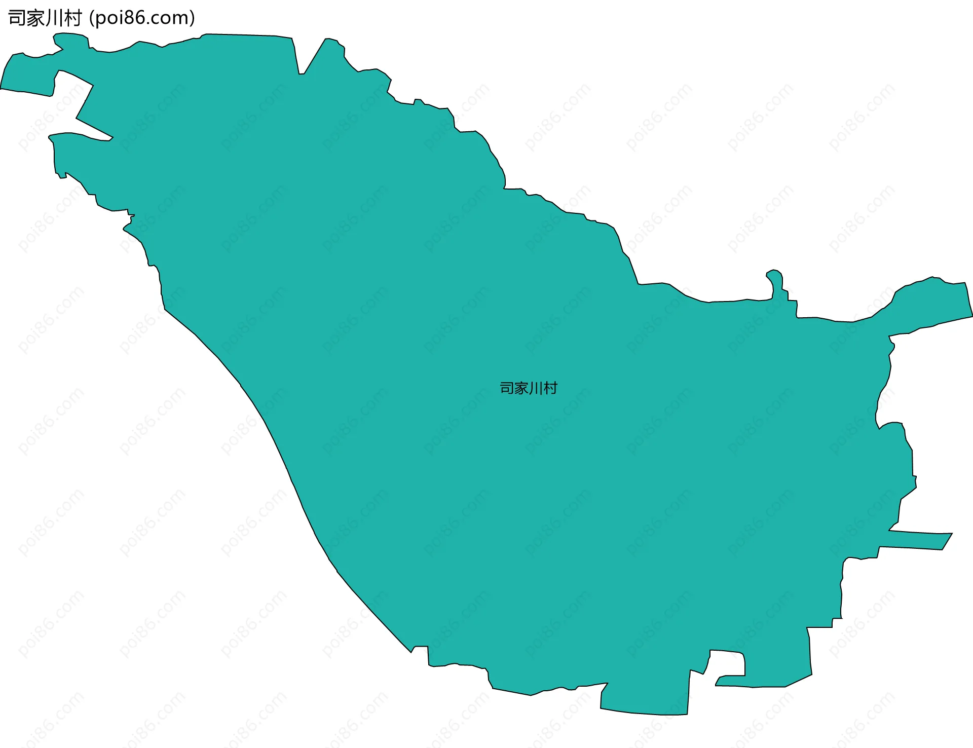 司家川村边界地图