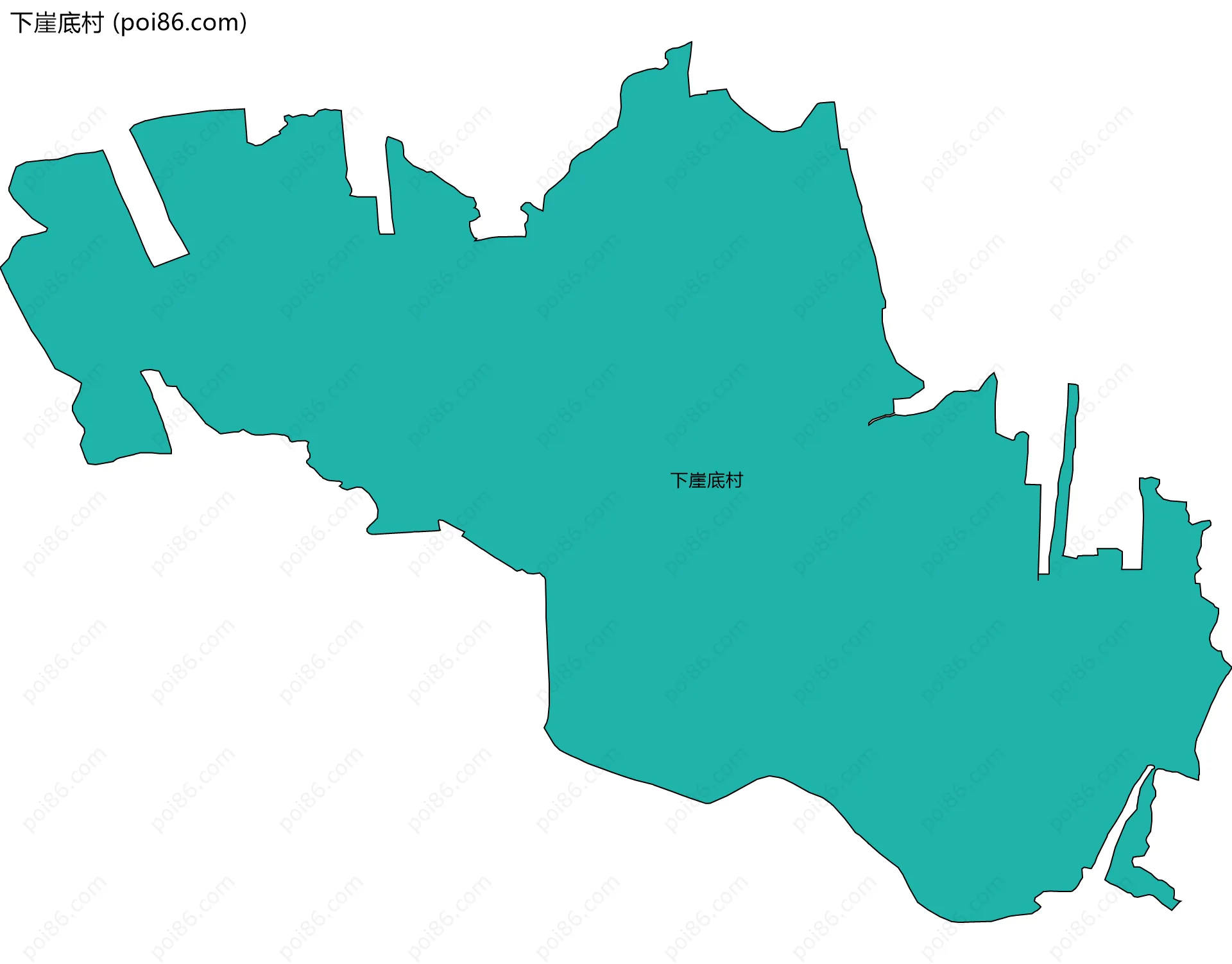 下崖底村边界地图