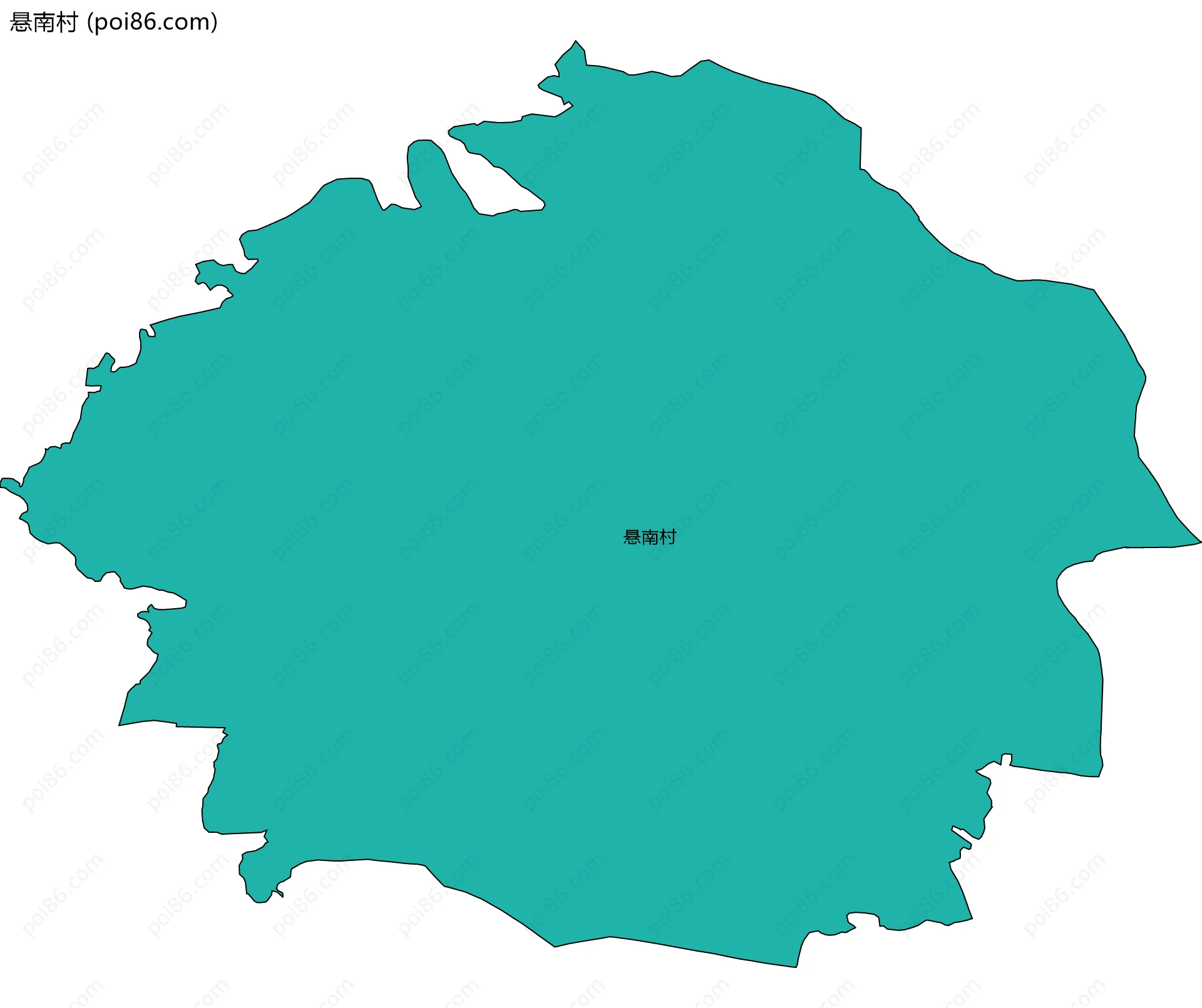 悬南村边界地图