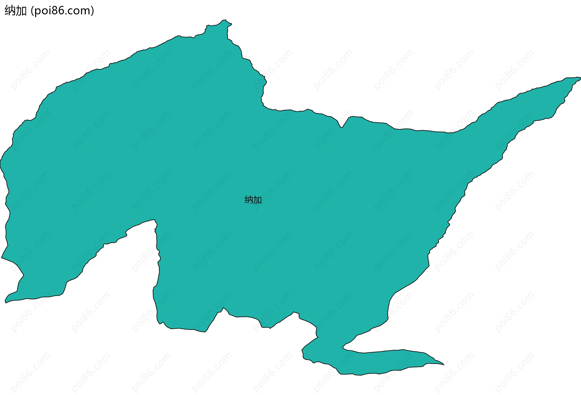 纳加边界地图