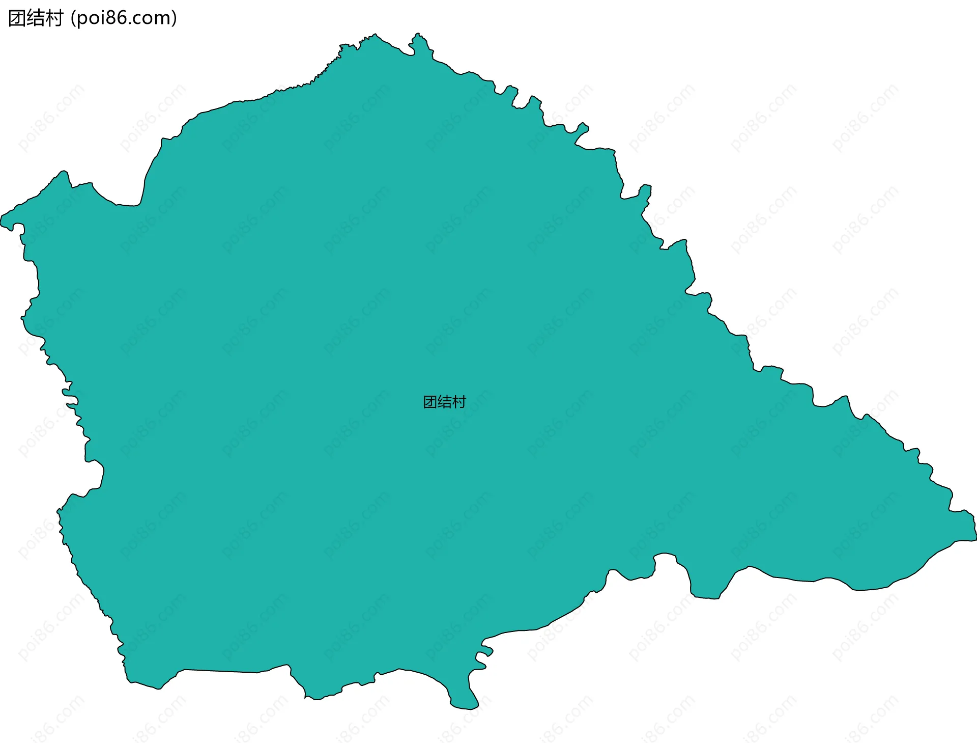 团结村边界地图