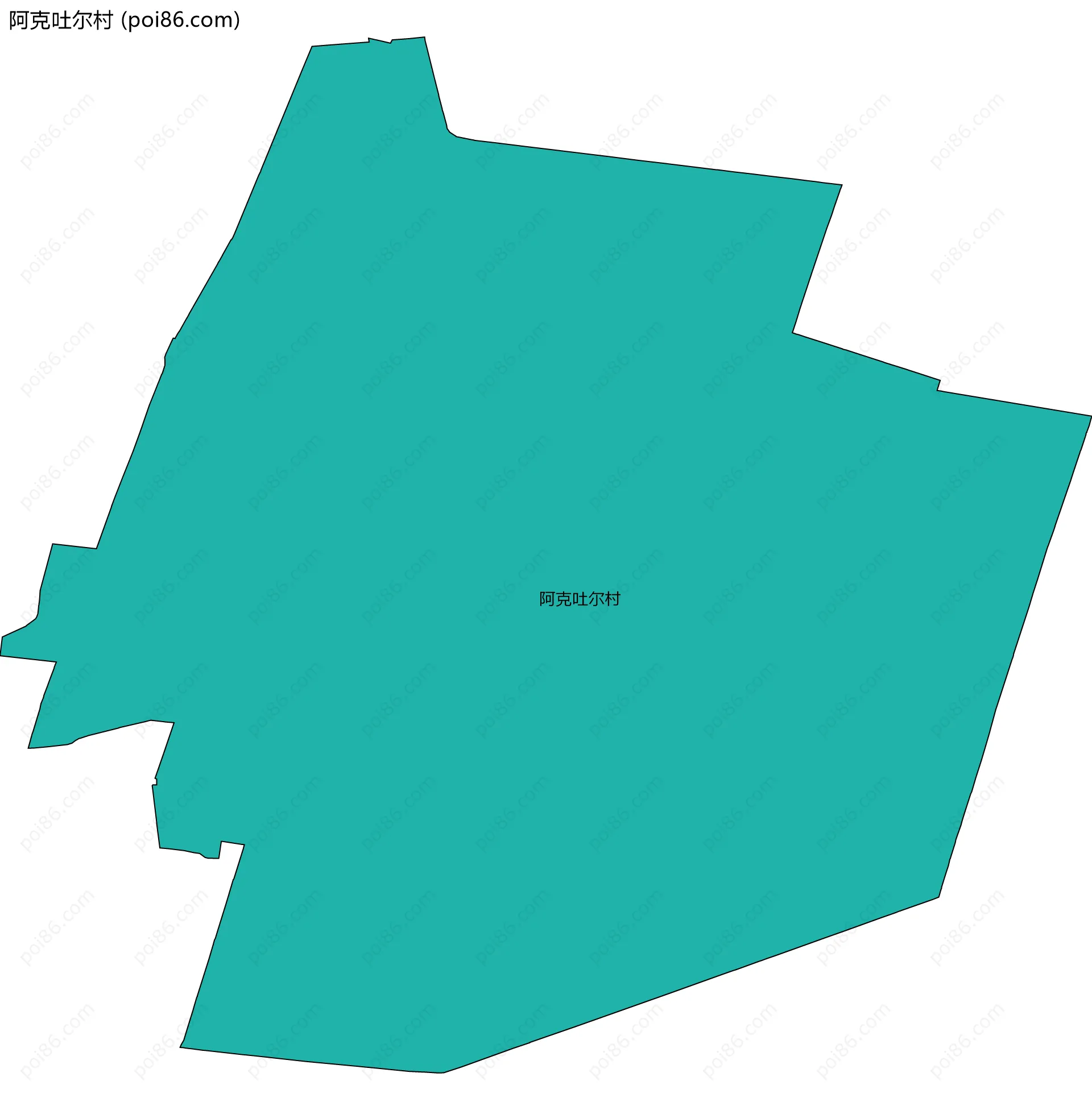 阿克吐尔村边界地图
