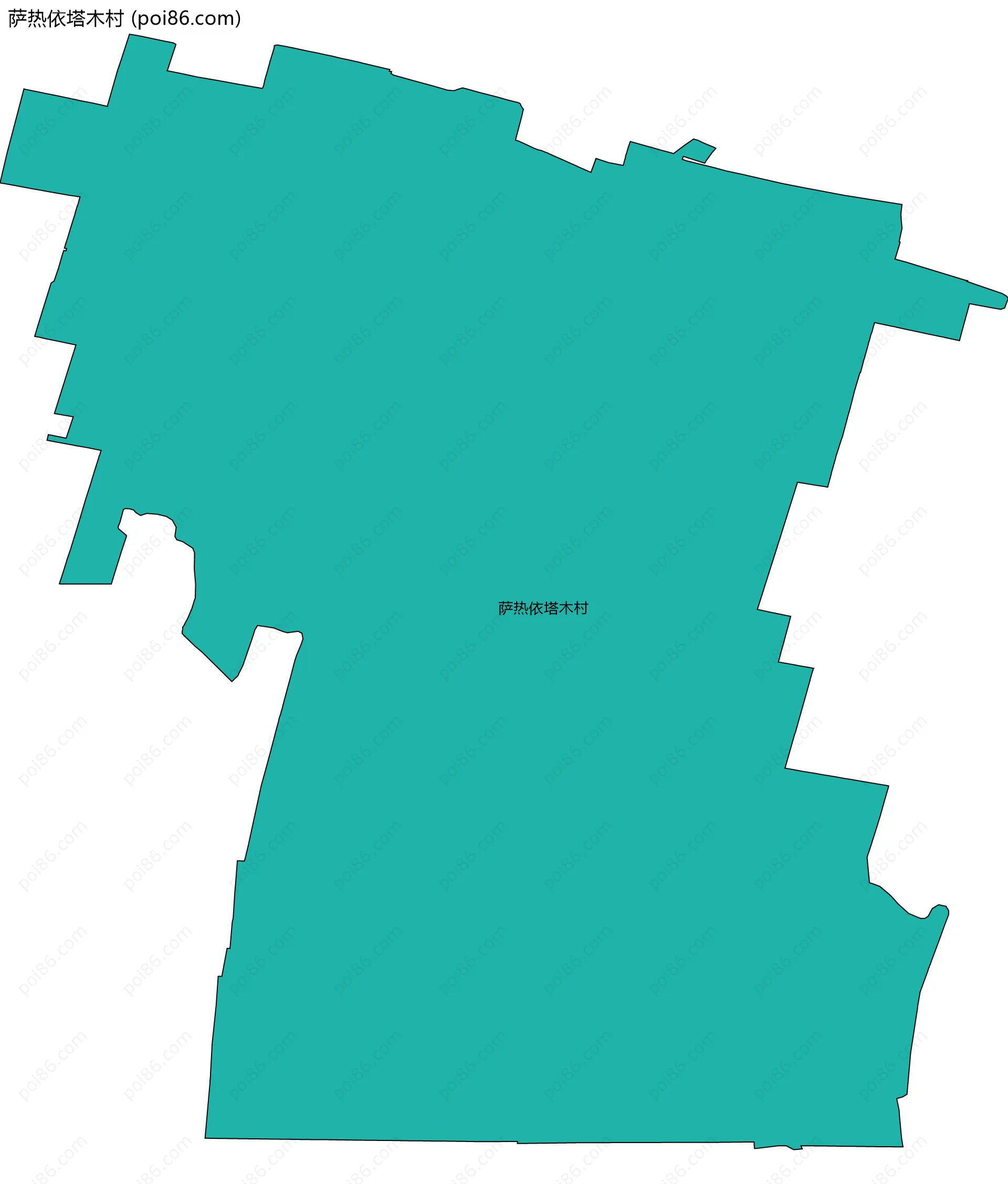 萨热依塔木村边界地图