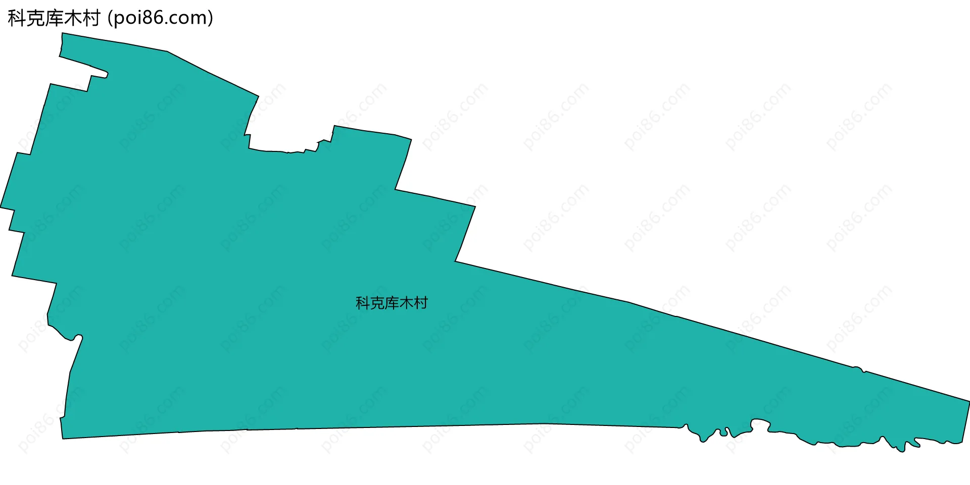 科克库木村边界地图