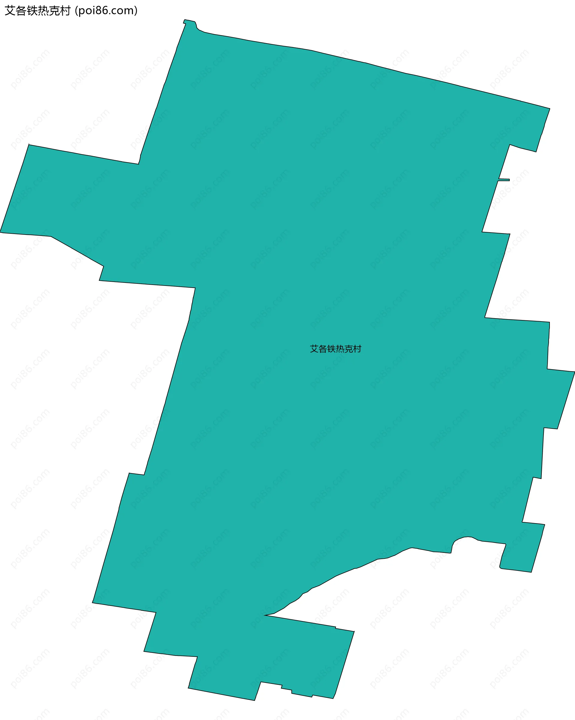 艾各铁热克村边界地图