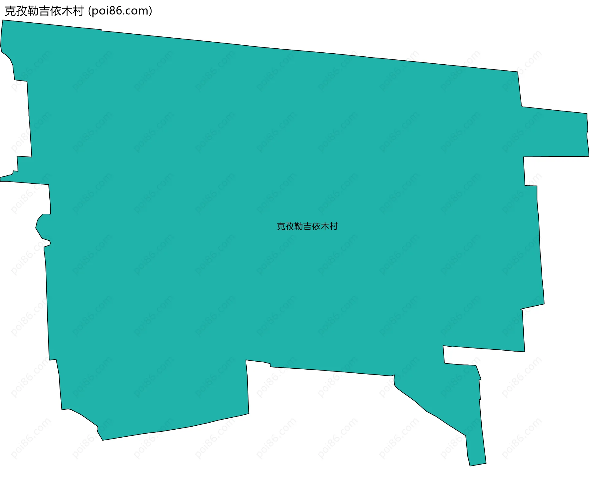 克孜勒吉依木村边界地图