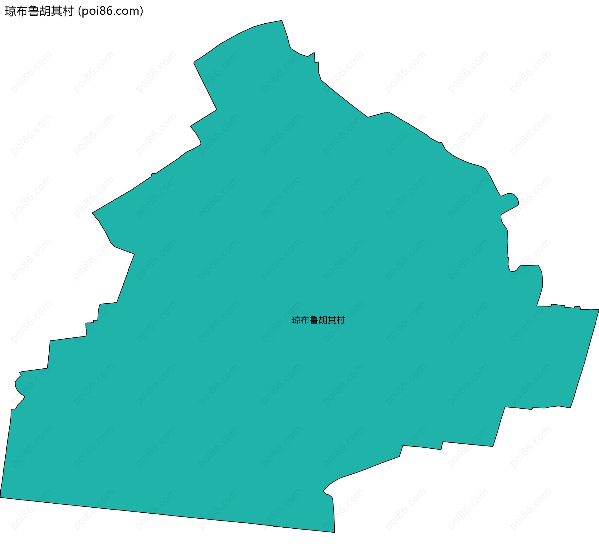 琼布鲁胡其村边界地图
