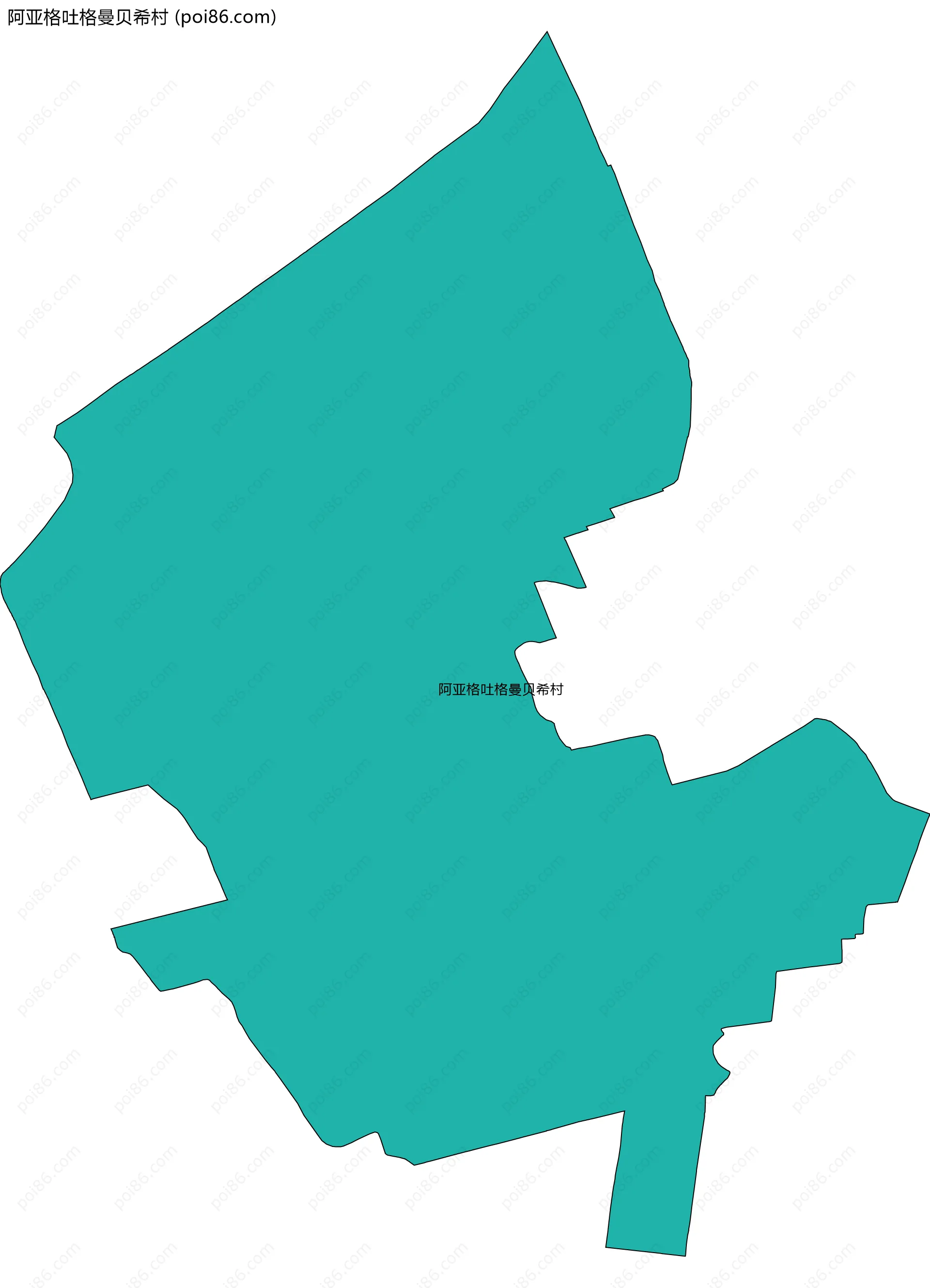 阿亚格吐格曼贝希村边界地图