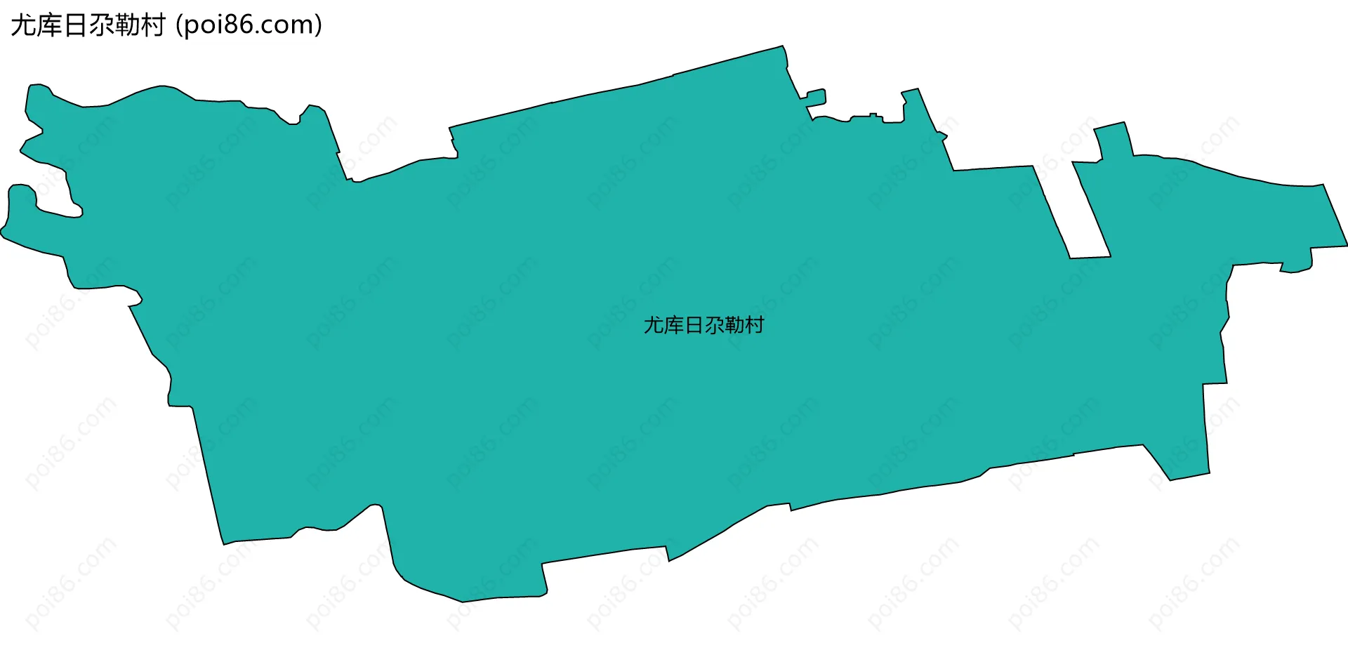 尤库日尕勒村边界地图