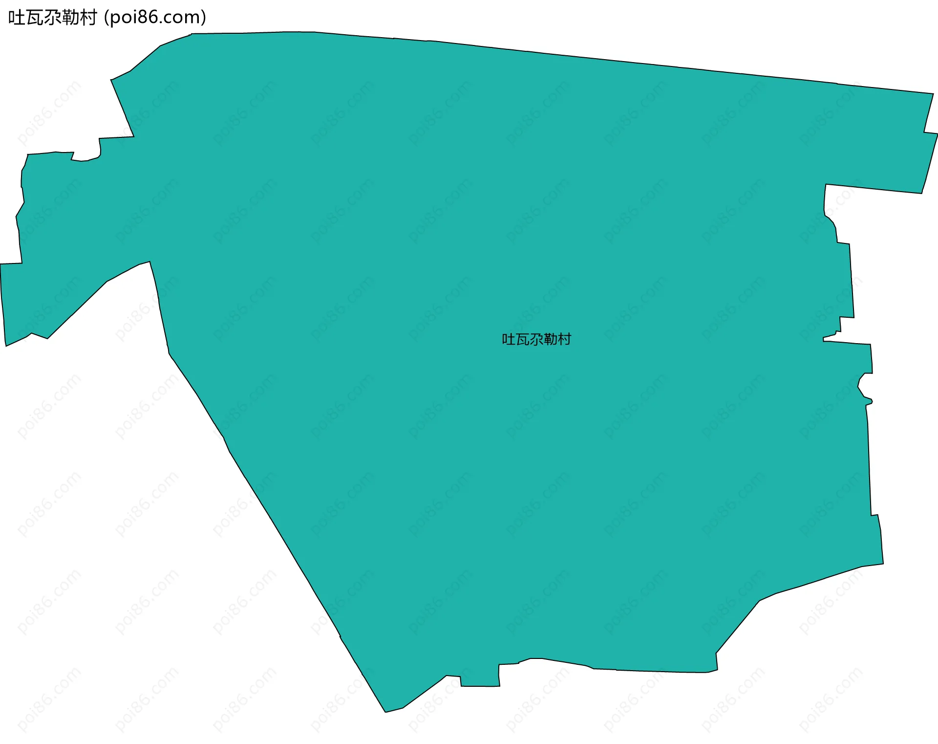吐瓦尕勒村边界地图