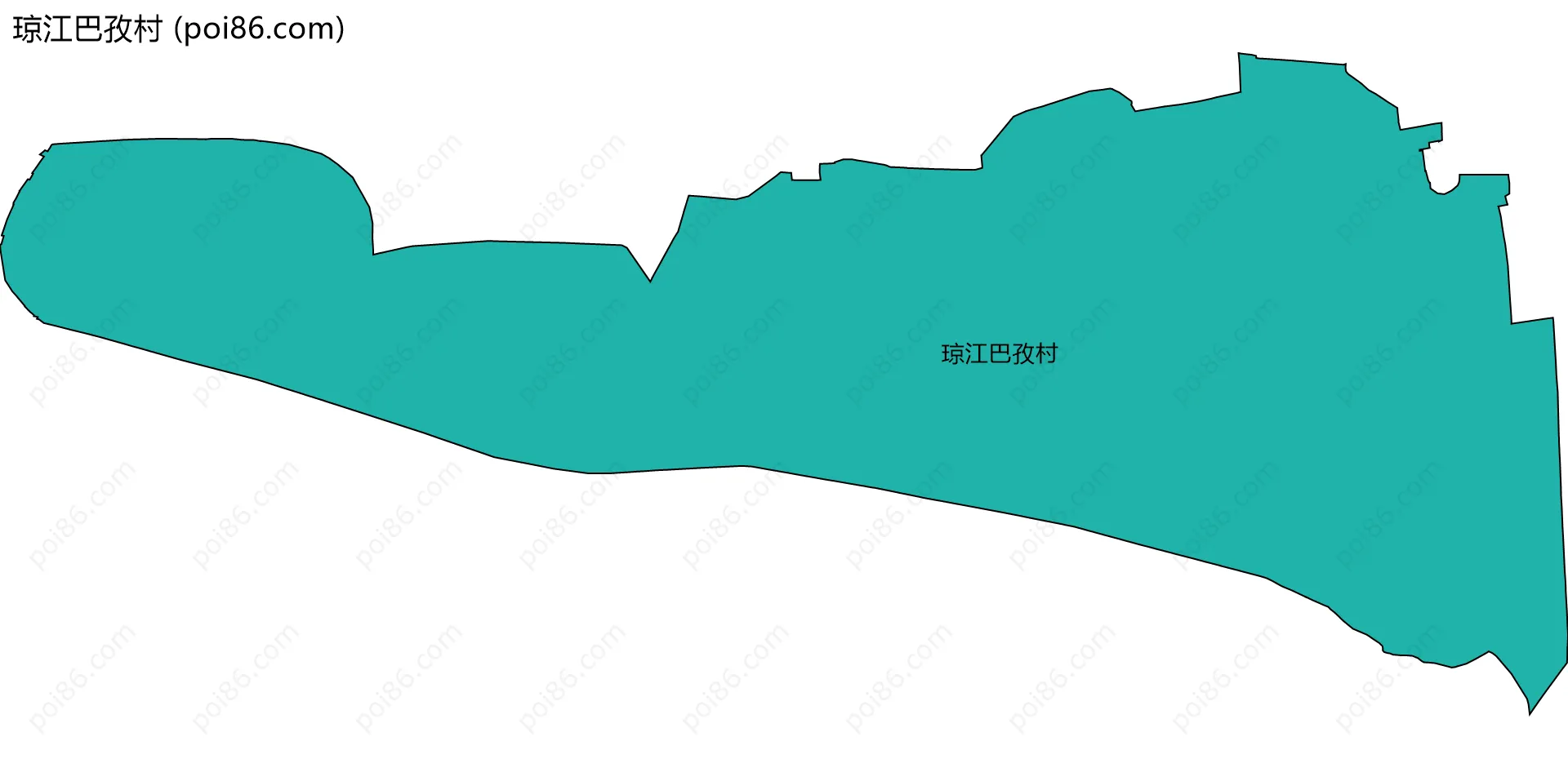 琼江巴孜村边界地图