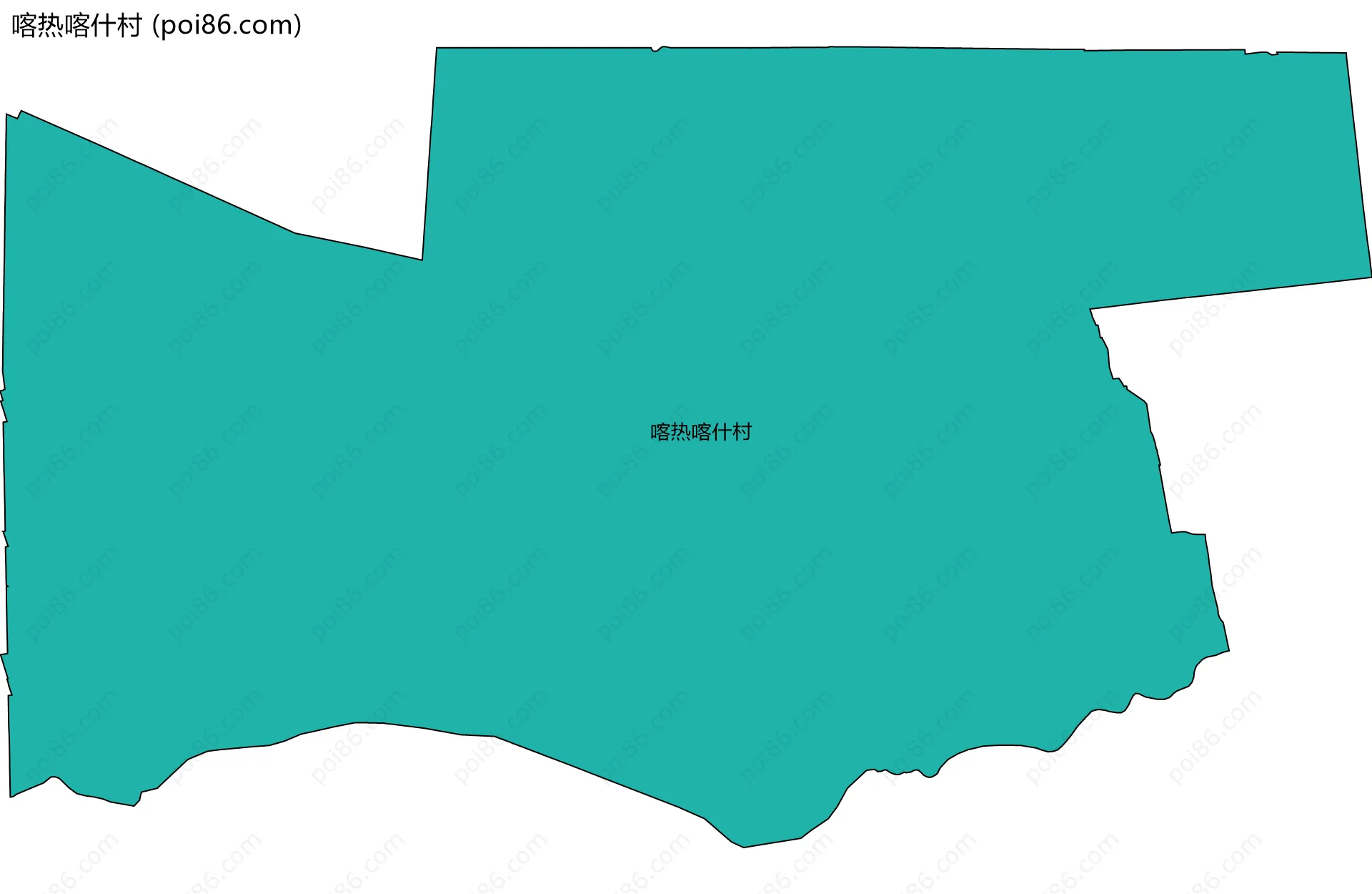喀热喀什村边界地图