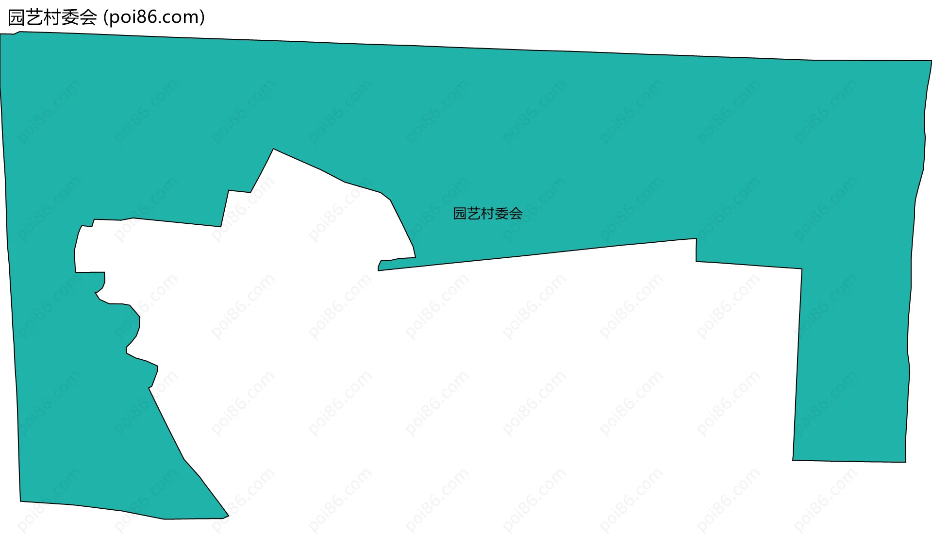 园艺村委会边界地图