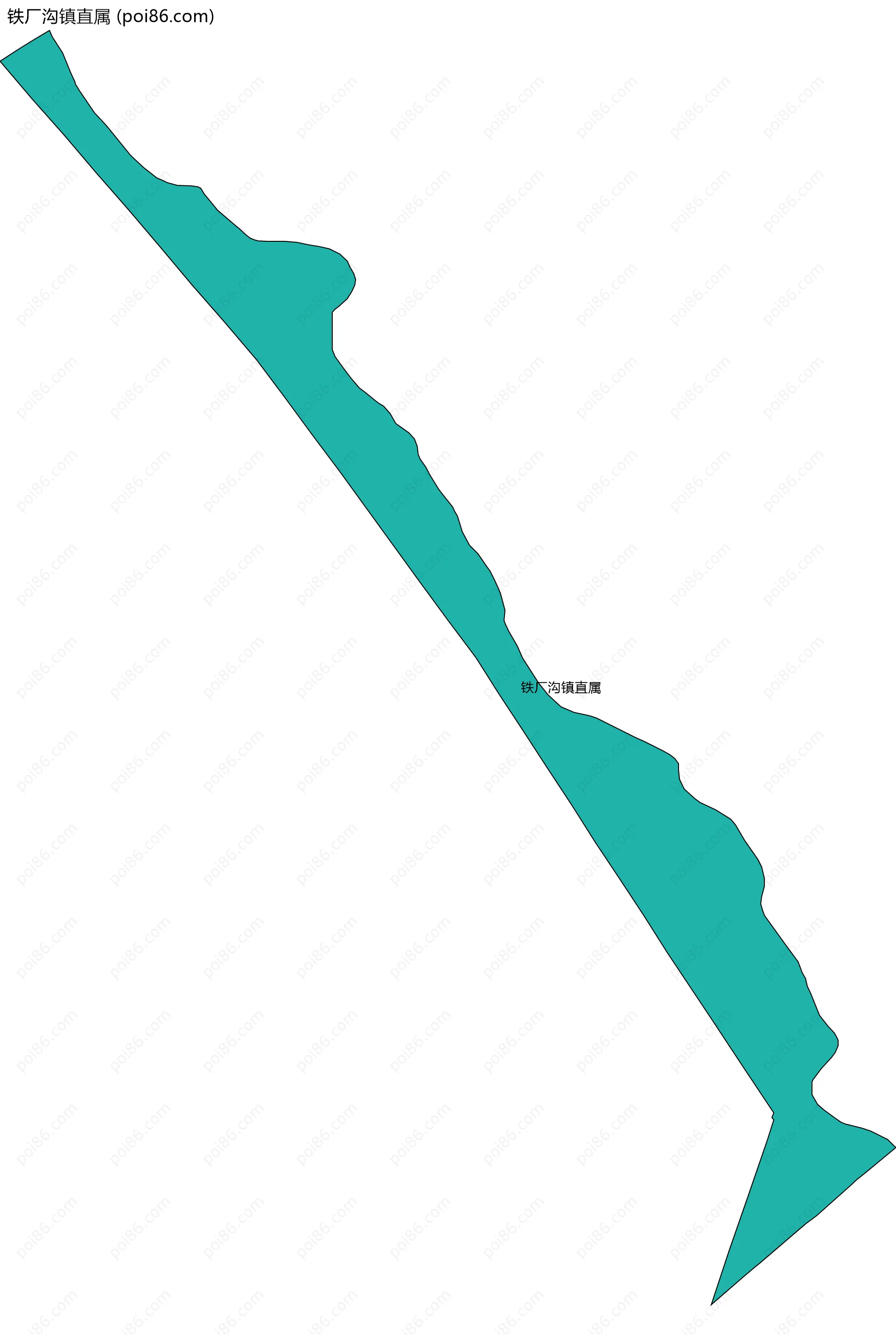 铁厂沟镇直属边界地图