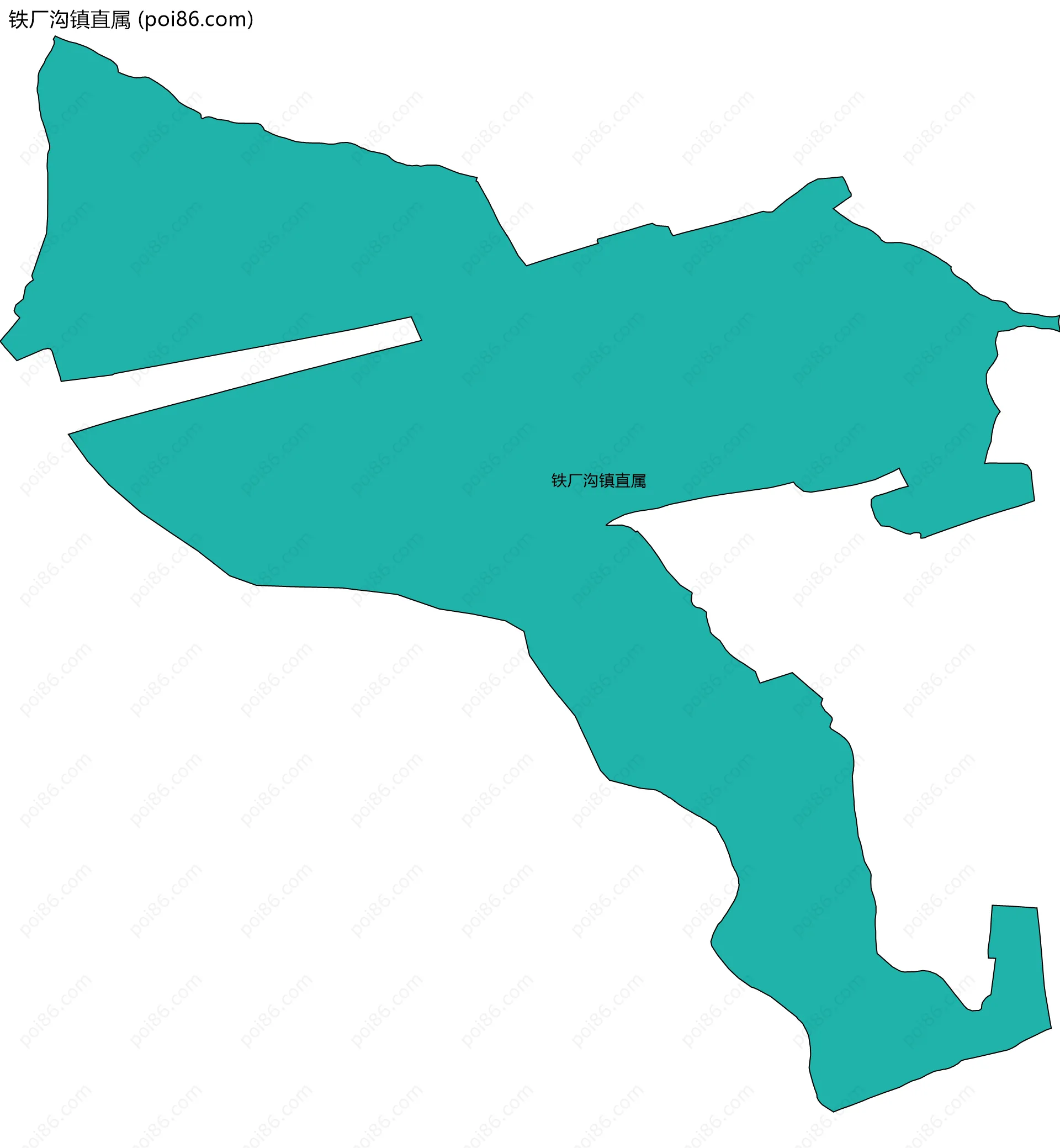 铁厂沟镇直属边界地图