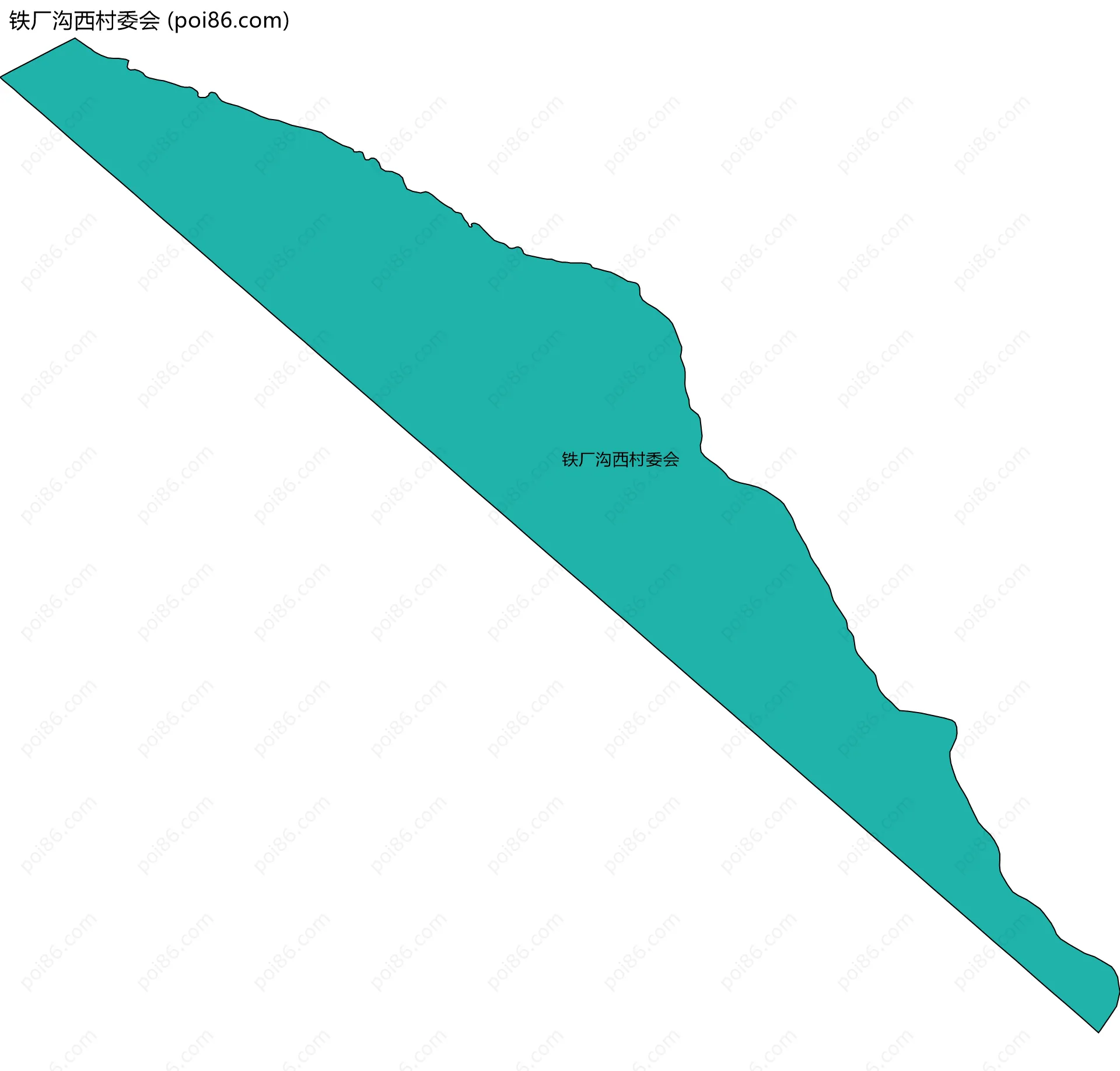 铁厂沟西村委会边界地图
