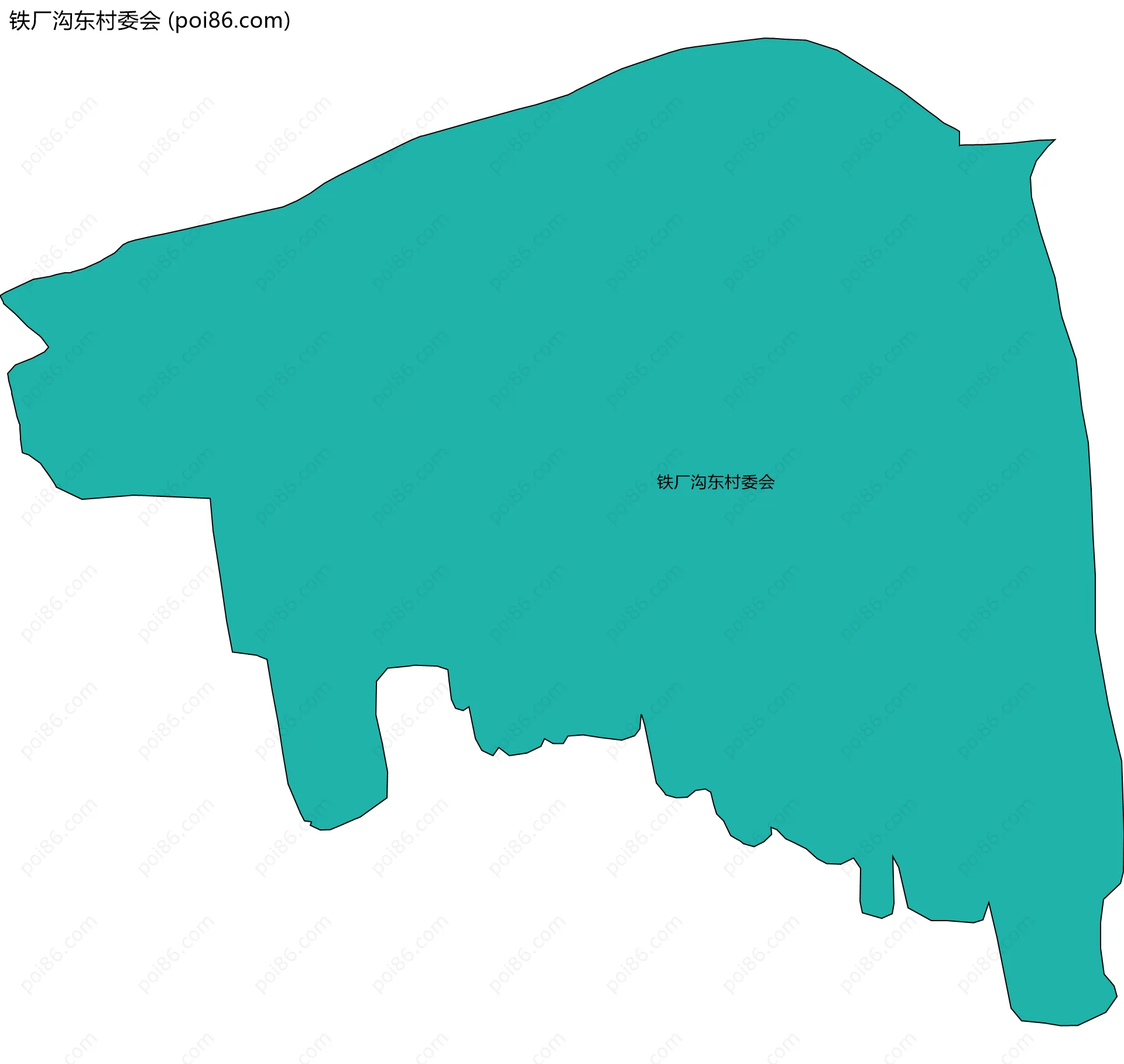 铁厂沟东村委会边界地图