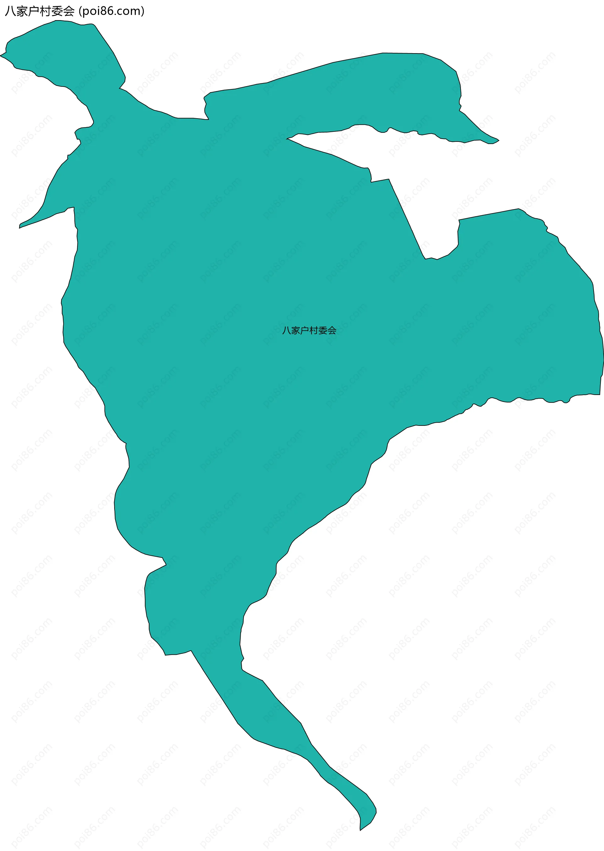 八家户村委会边界地图