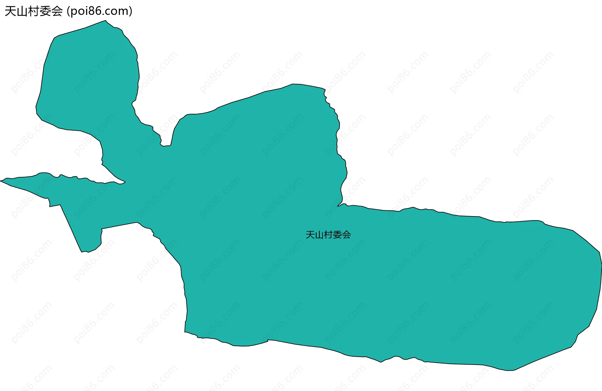 天山村委会边界地图