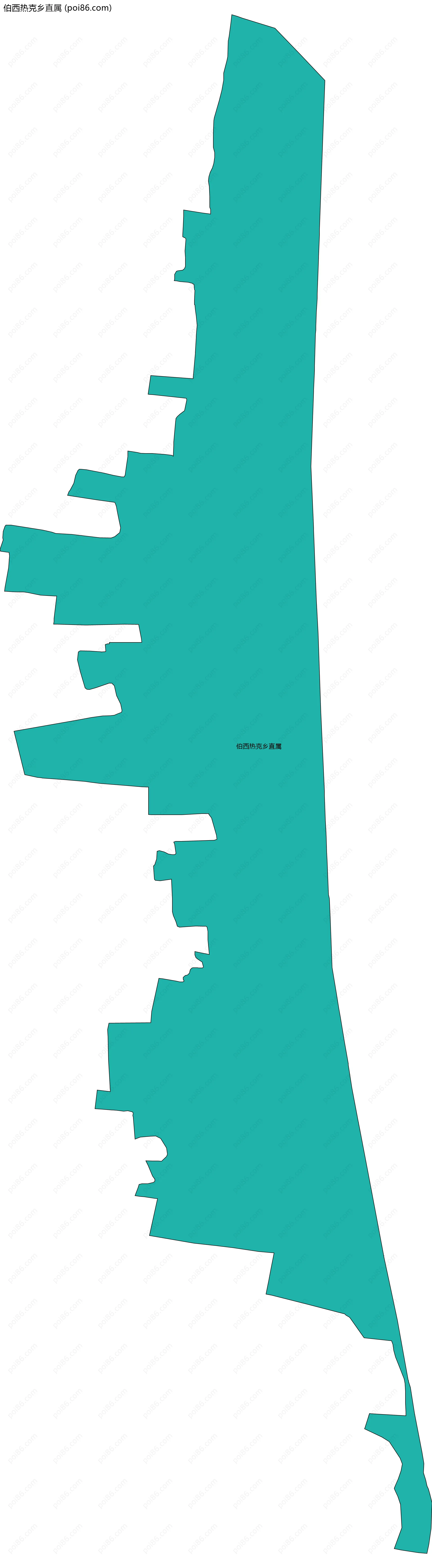 伯西热克乡直属边界地图