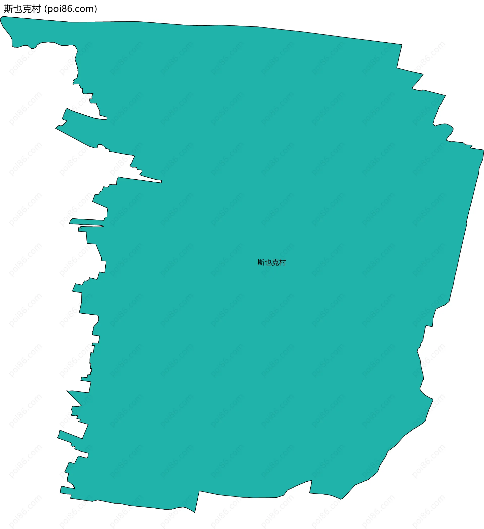 斯也克村边界地图