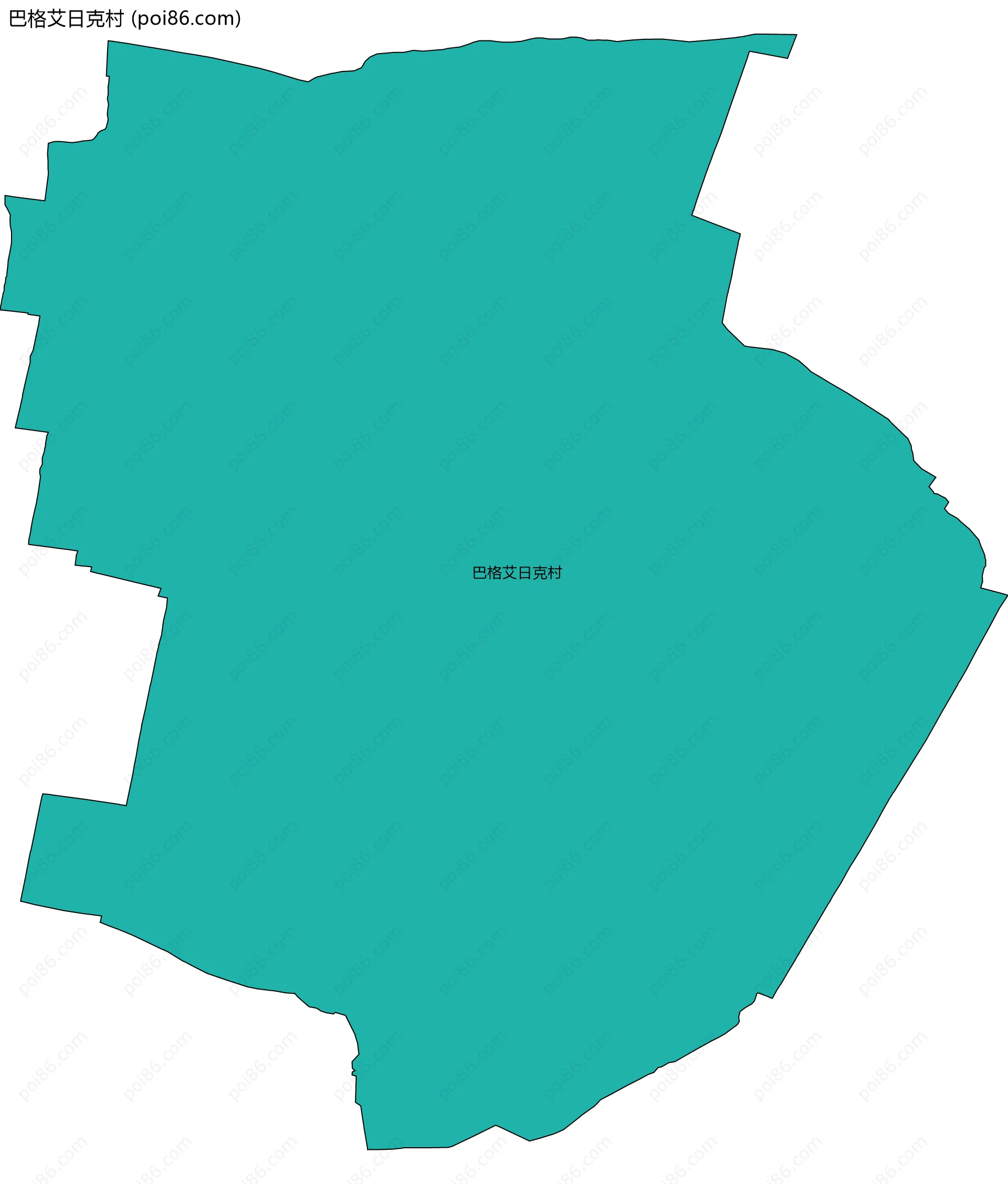 巴格艾日克村边界地图