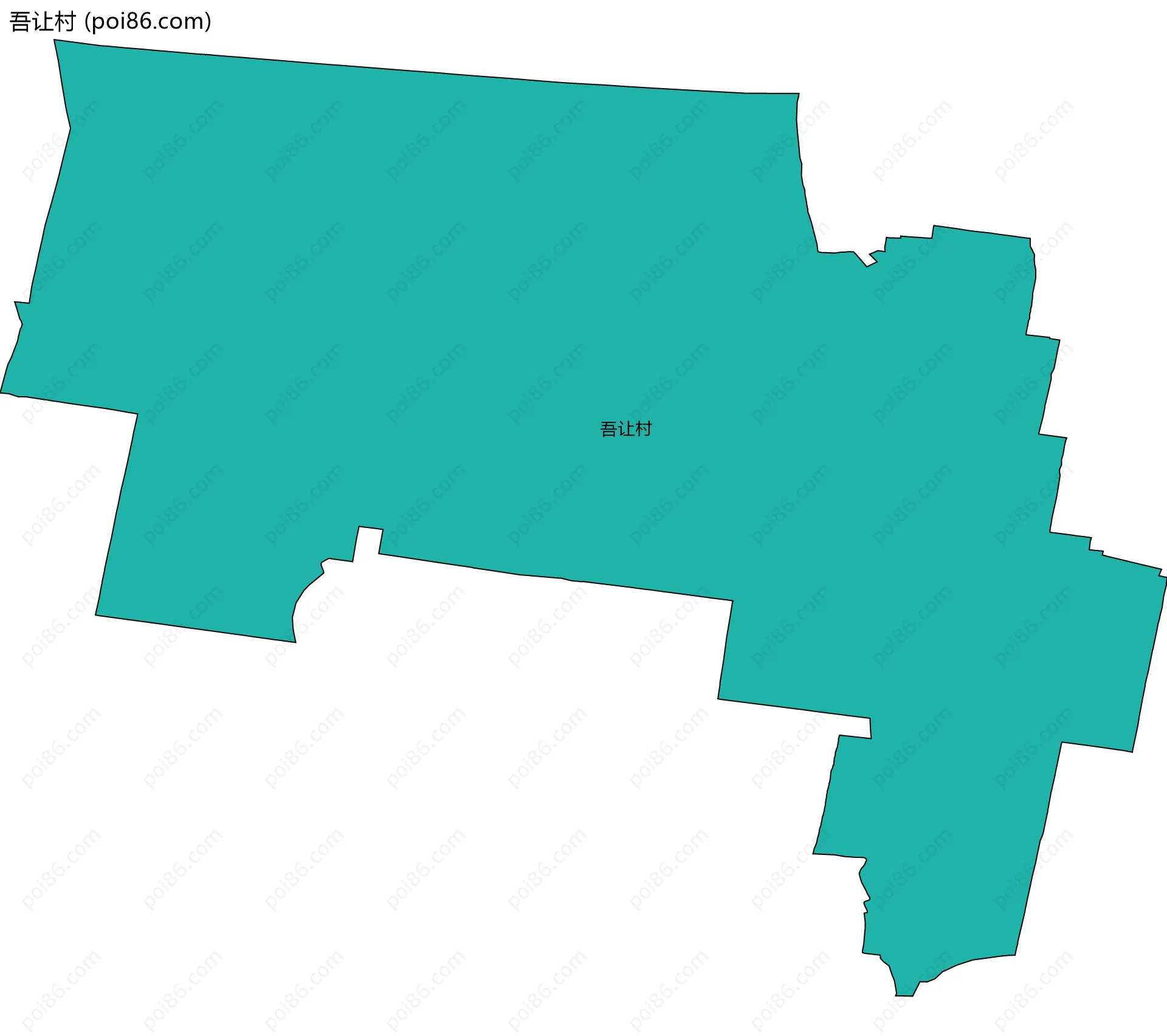 吾让村边界地图