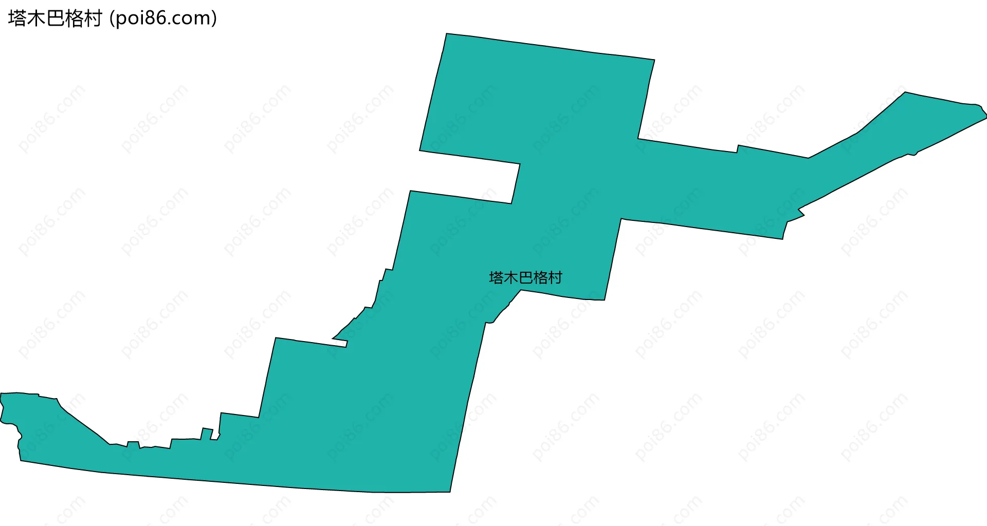 塔木巴格村边界地图