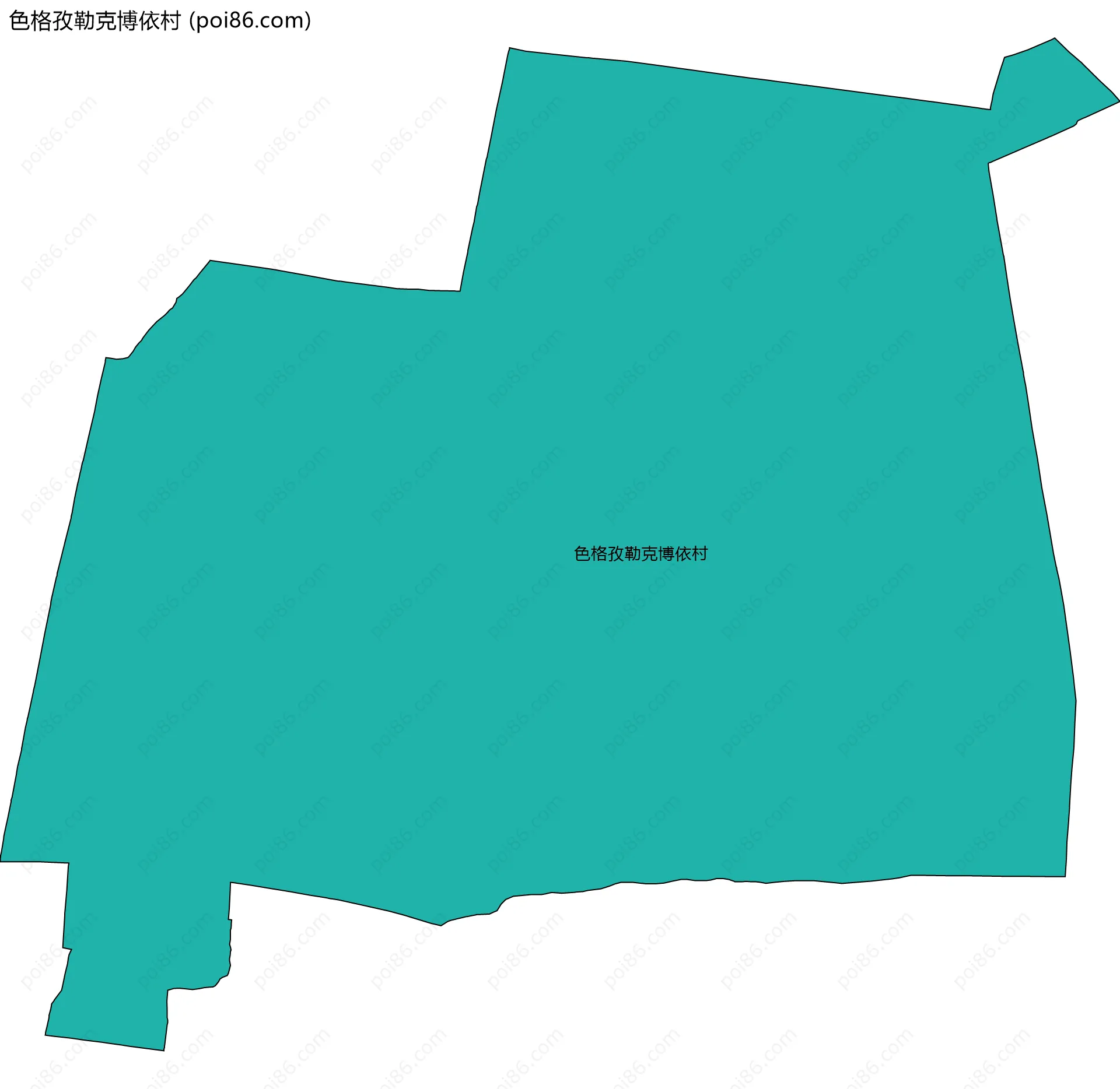 色格孜勒克博依村边界地图