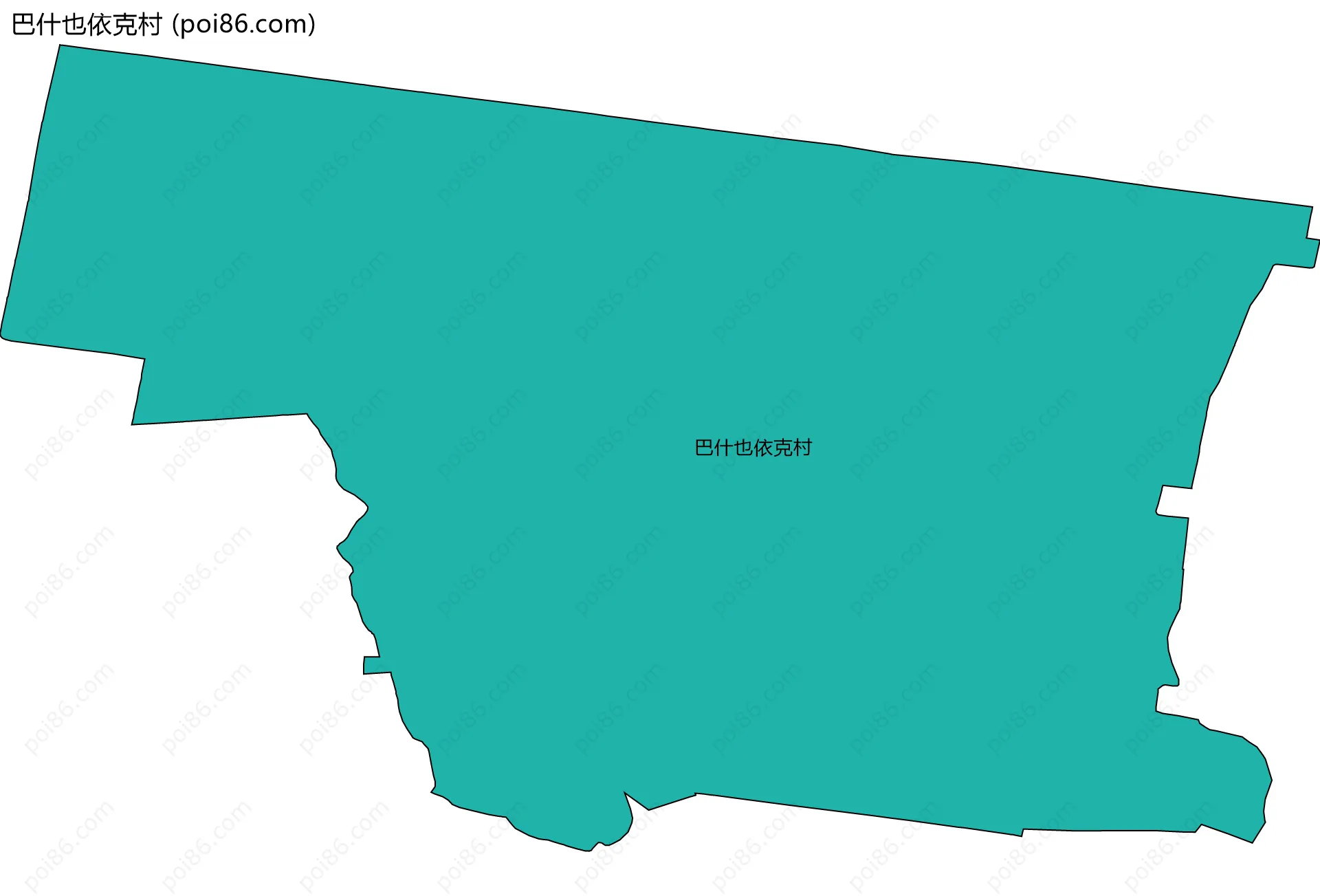 巴什也依克村边界地图