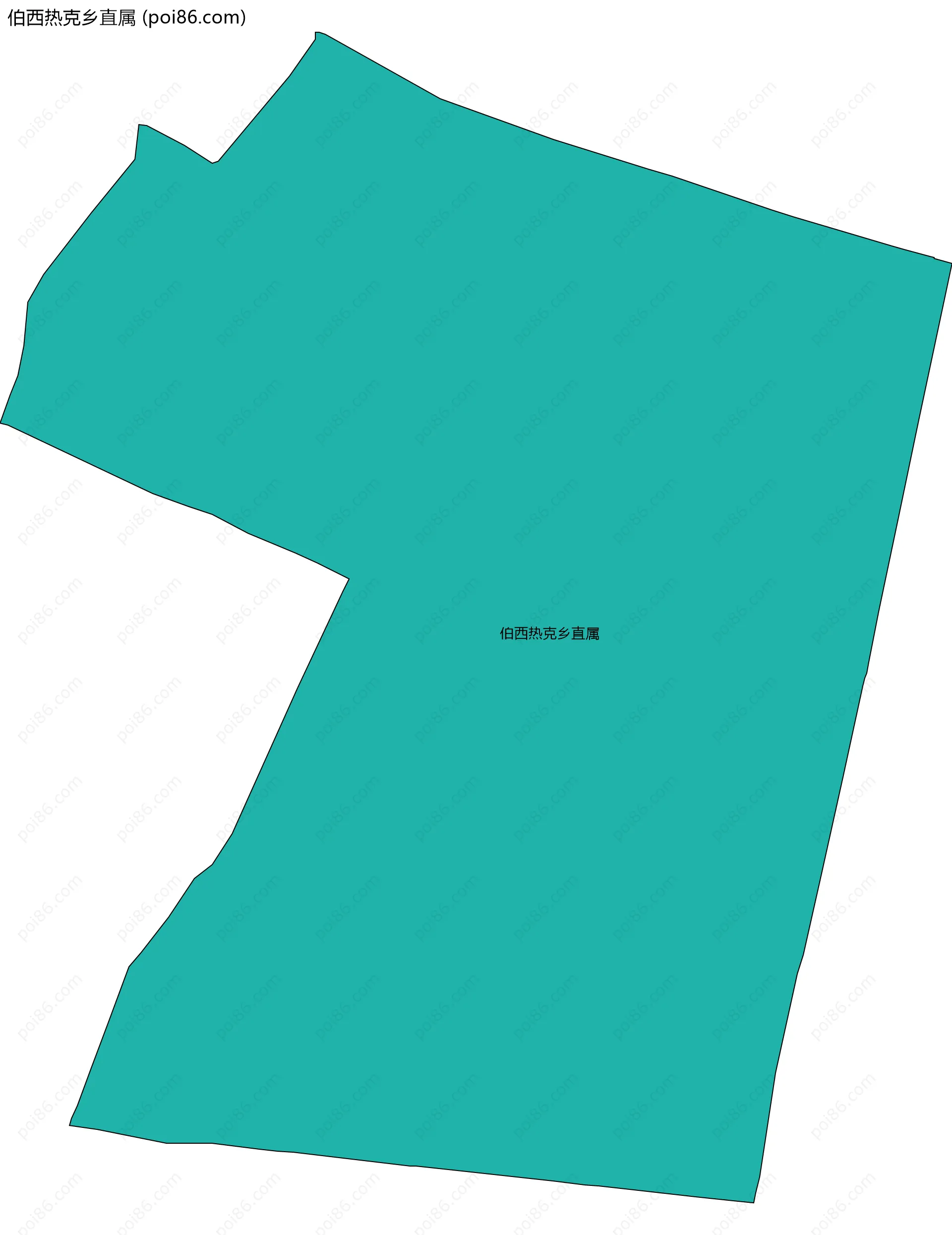 伯西热克乡直属边界地图