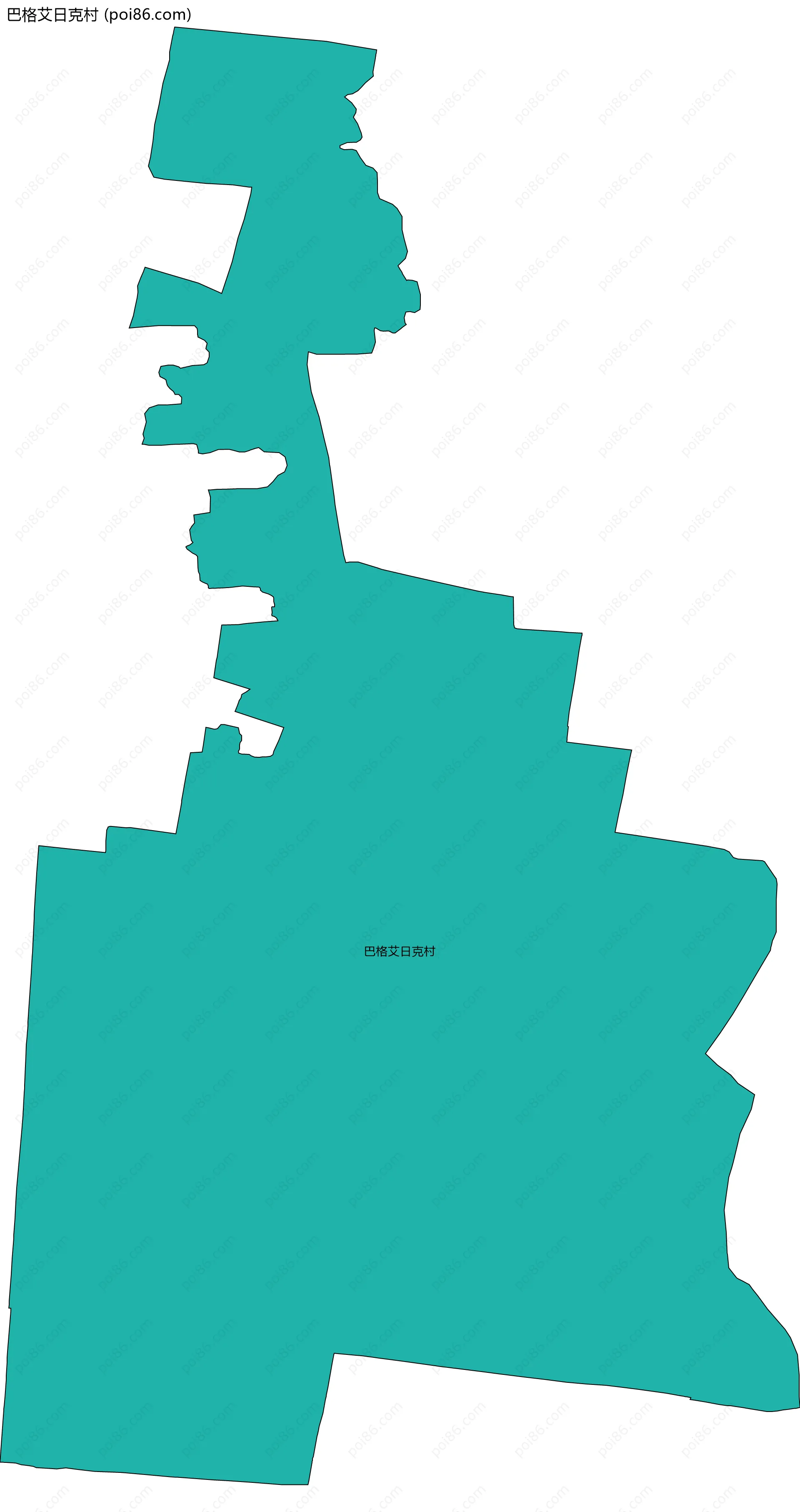 巴格艾日克村边界地图