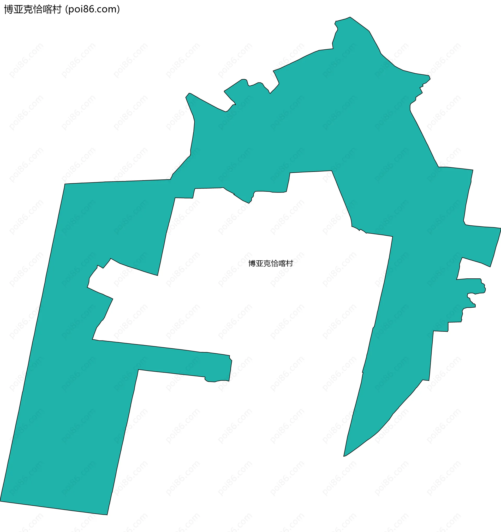 博亚克恰喀村边界地图