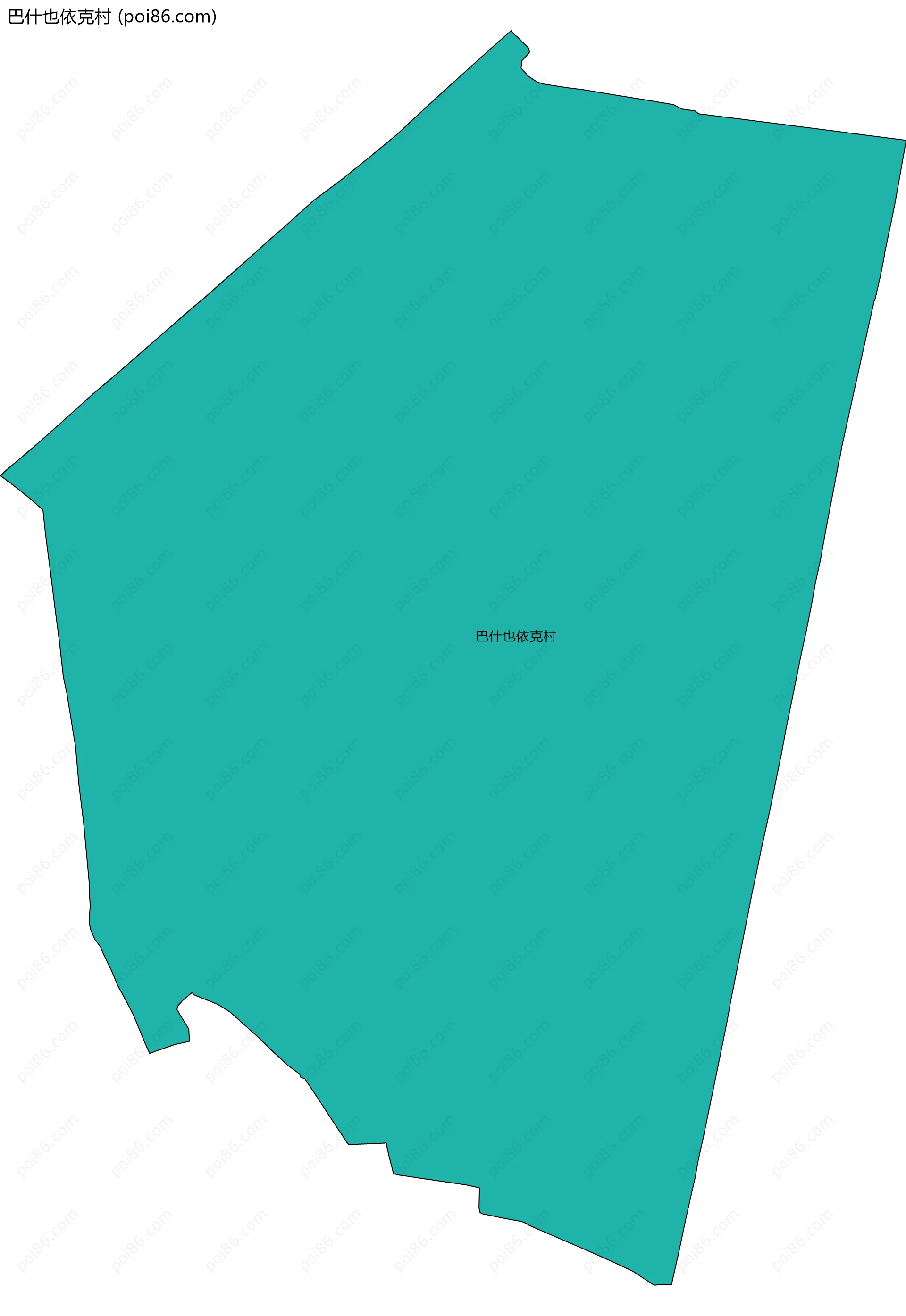 巴什也依克村边界地图