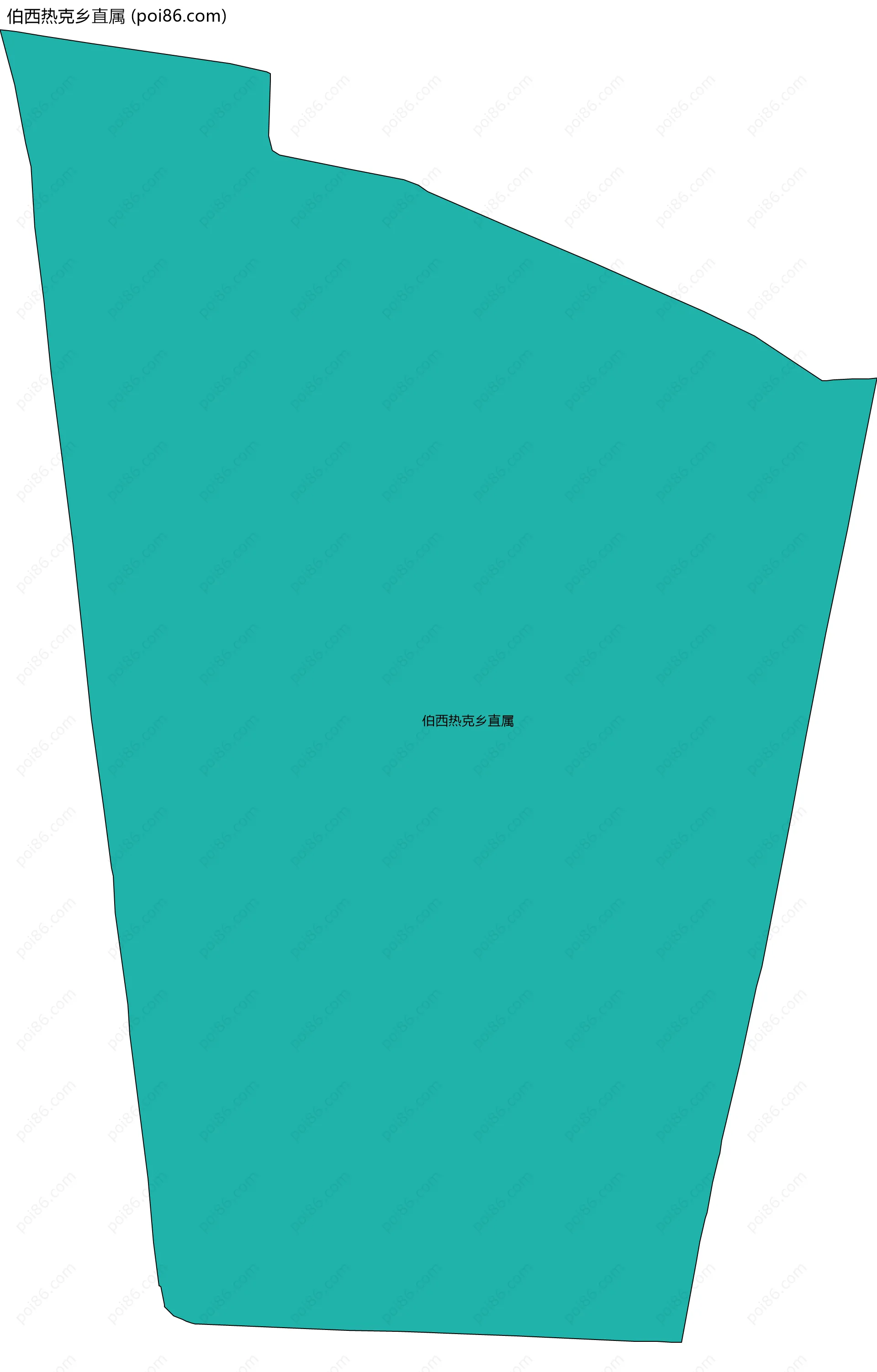 伯西热克乡直属边界地图